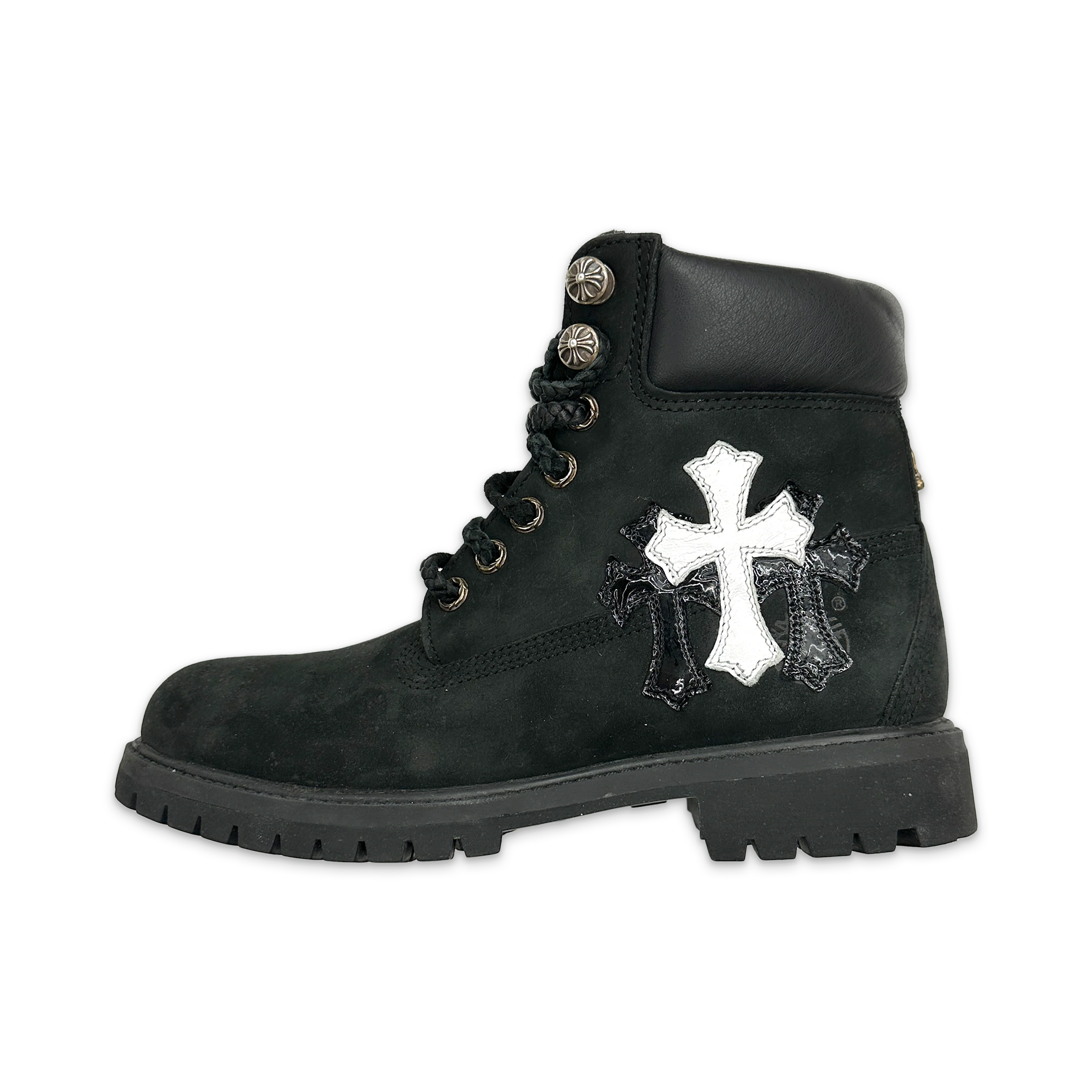 6 Inch Boot With Patches "Black Nubuck" - Image 2