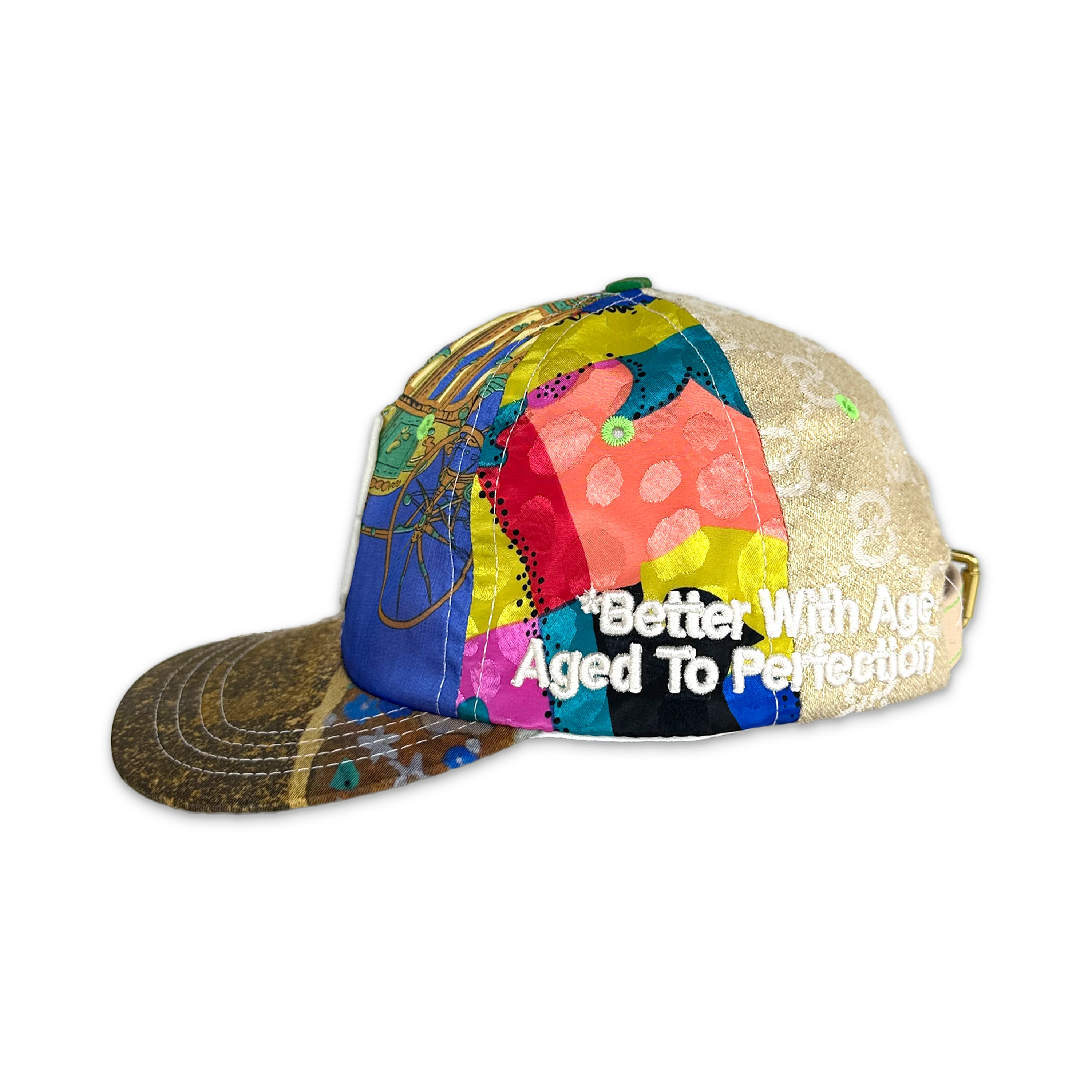 Antique Reconstructed Silk Hat "Multi" - Image 3