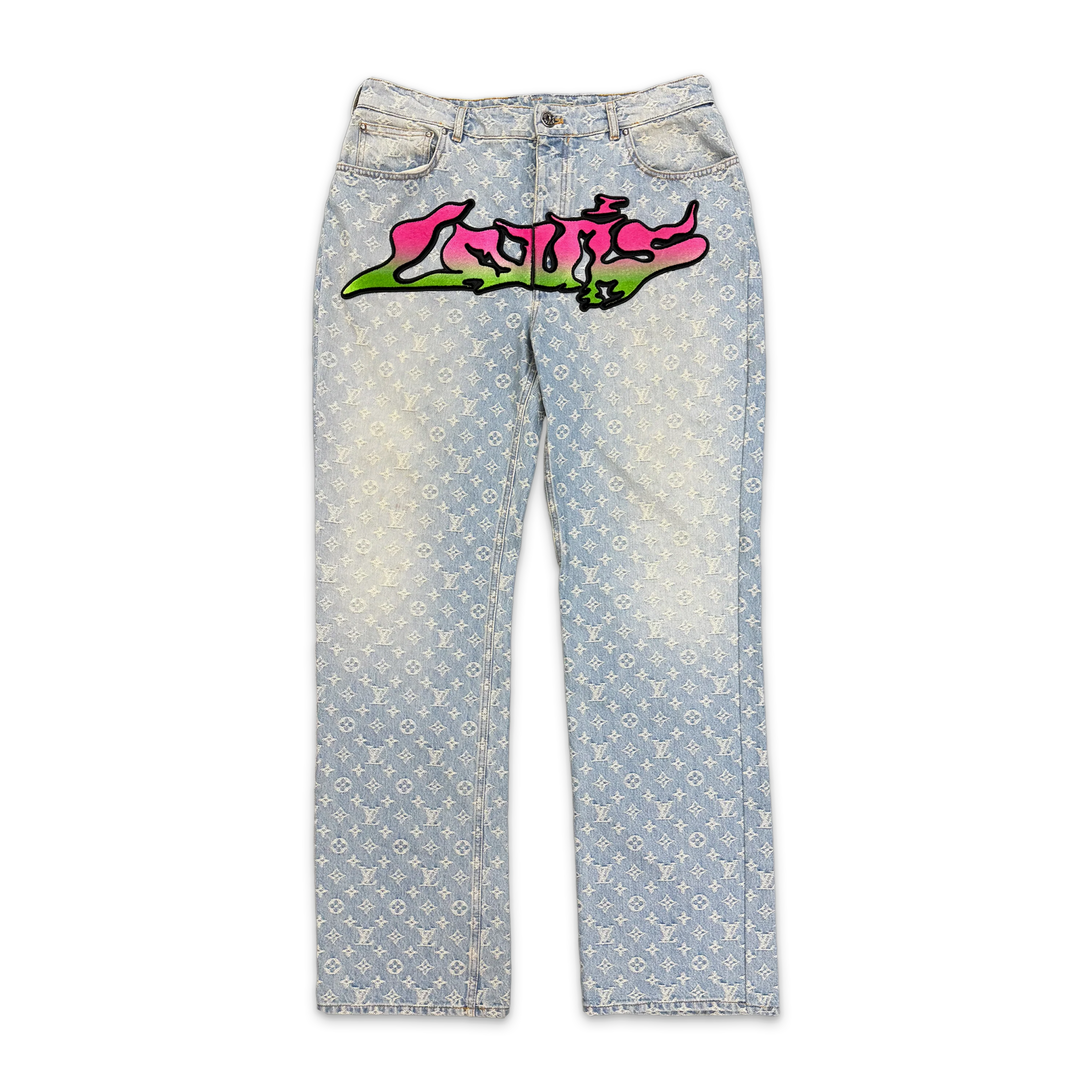 Baggy Graffiti Denim Jeans "Indigo"