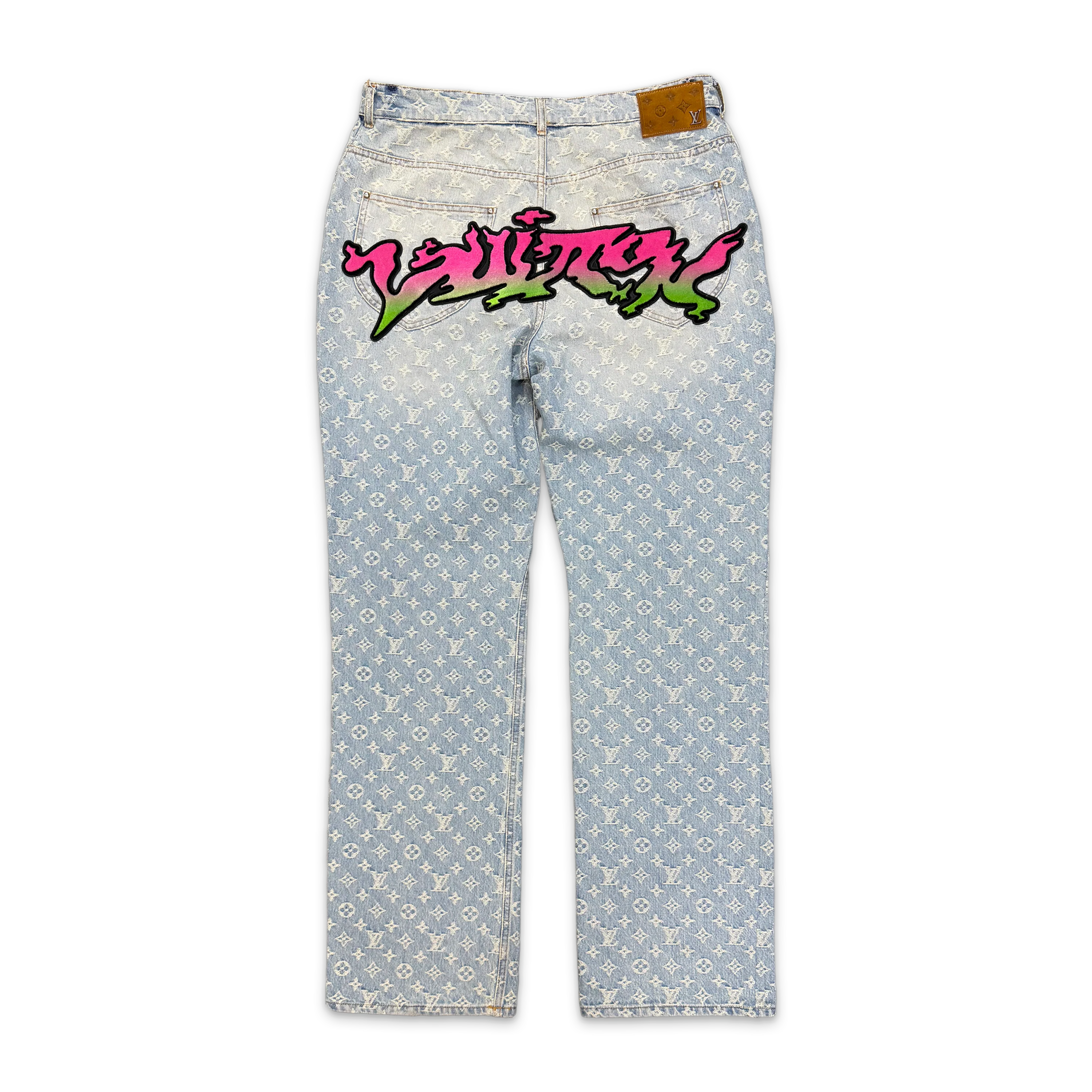 Baggy Graffiti Denim Jeans "Indigo" - Image 2