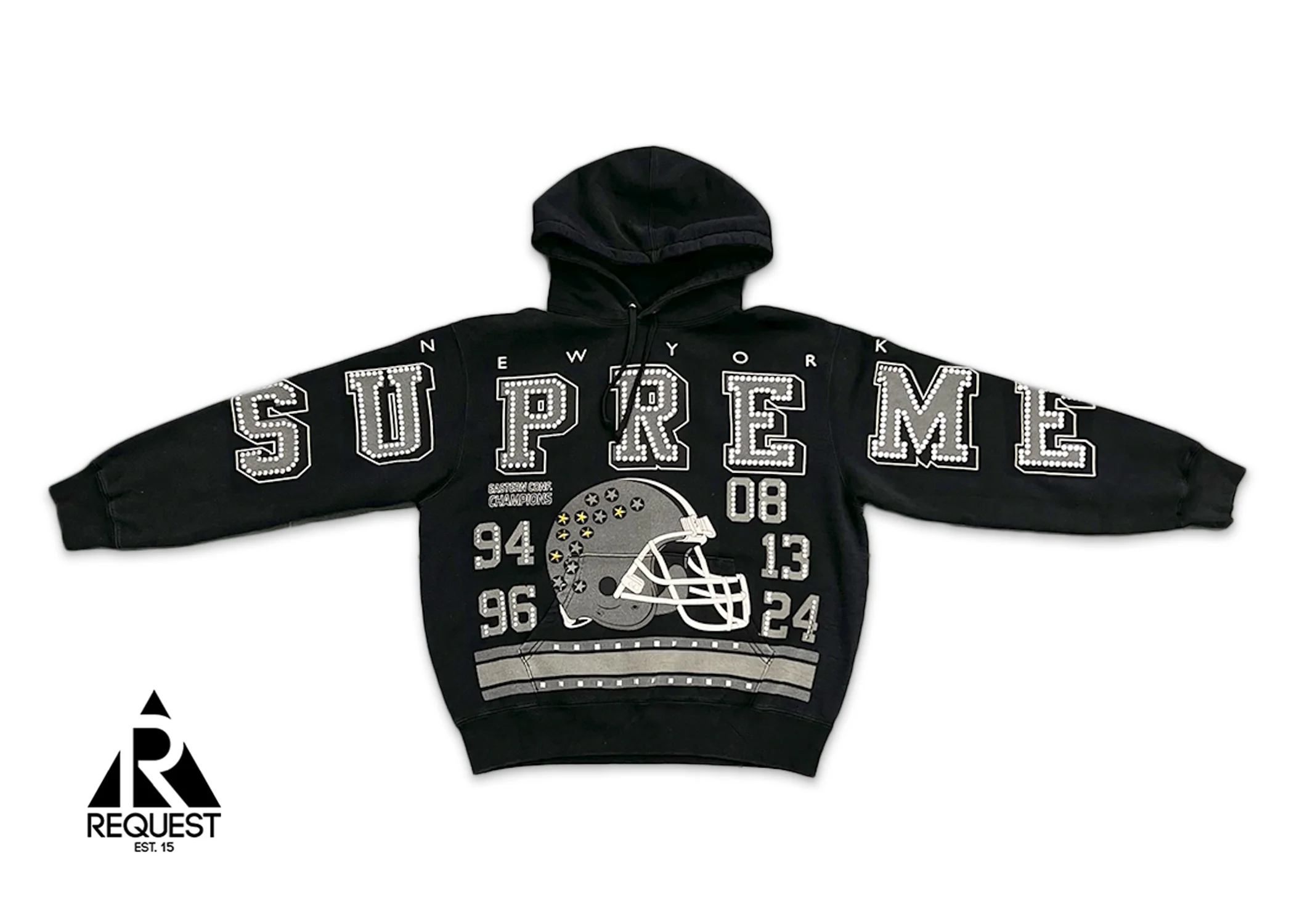 Champions Studded Hooded Sweatshirt "Black" - Image 2