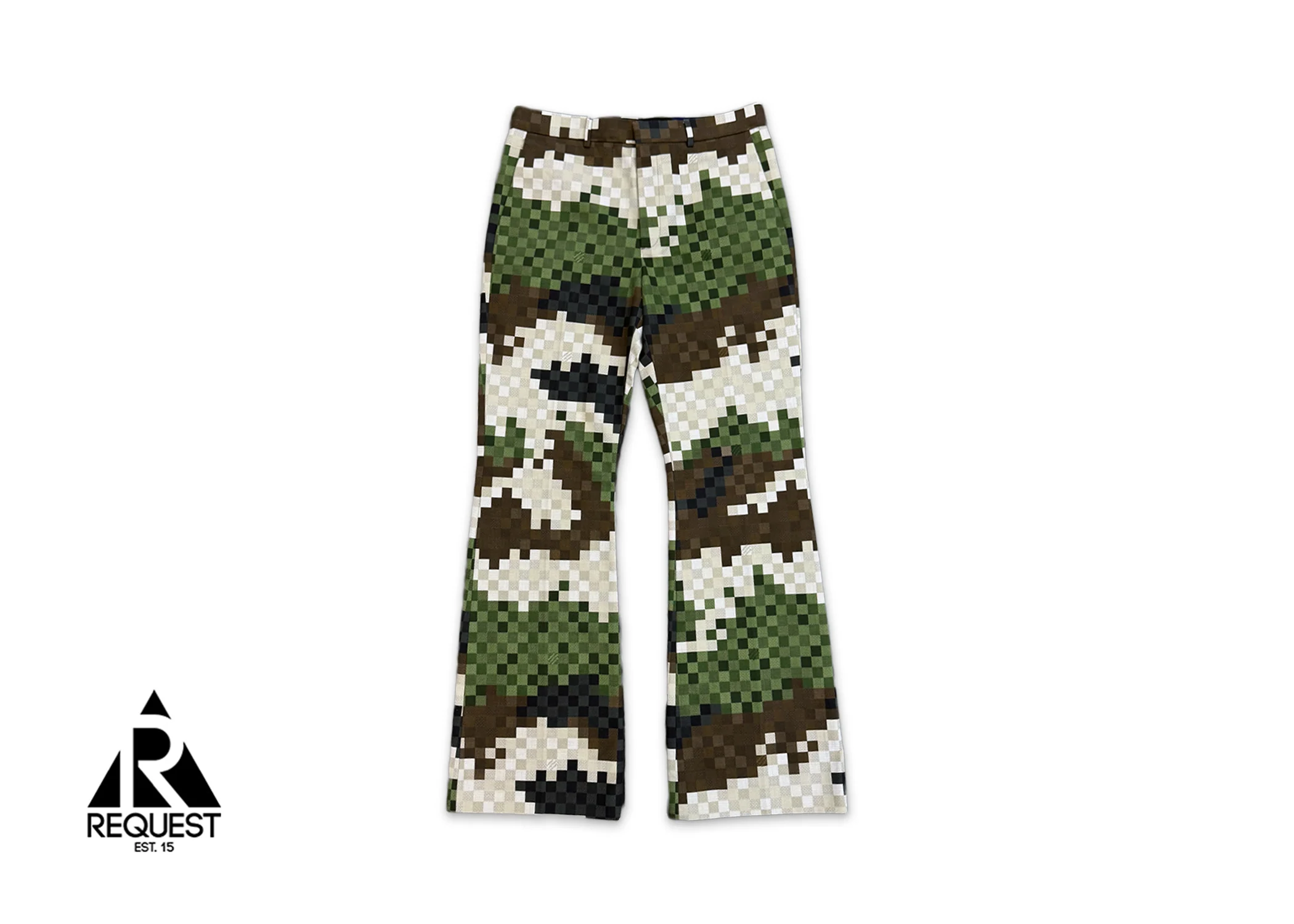 Damoflauge Tailored Flared Pants "Green/Brown"