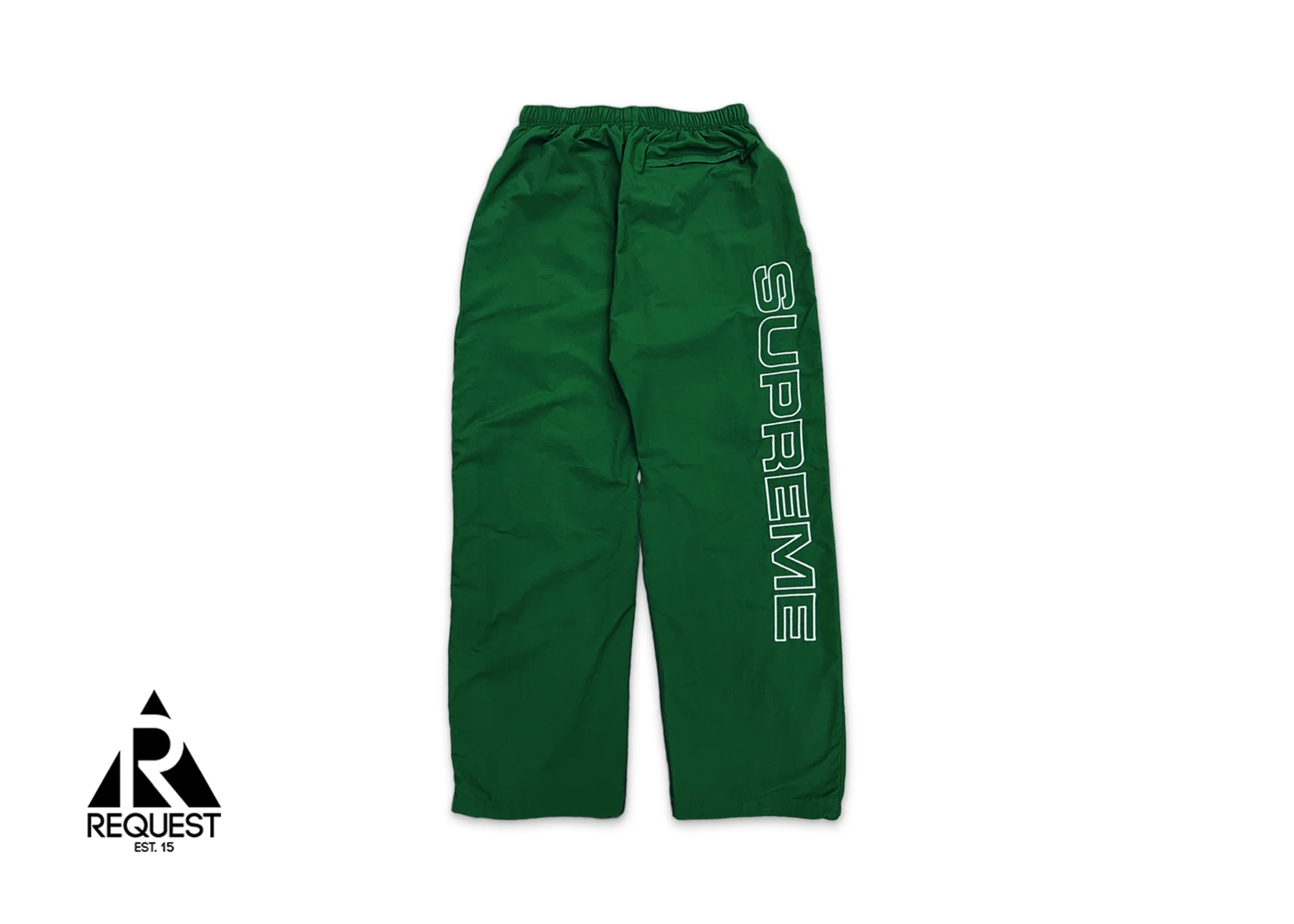 Embroidered Logo Track Pants "Green" - Image 2