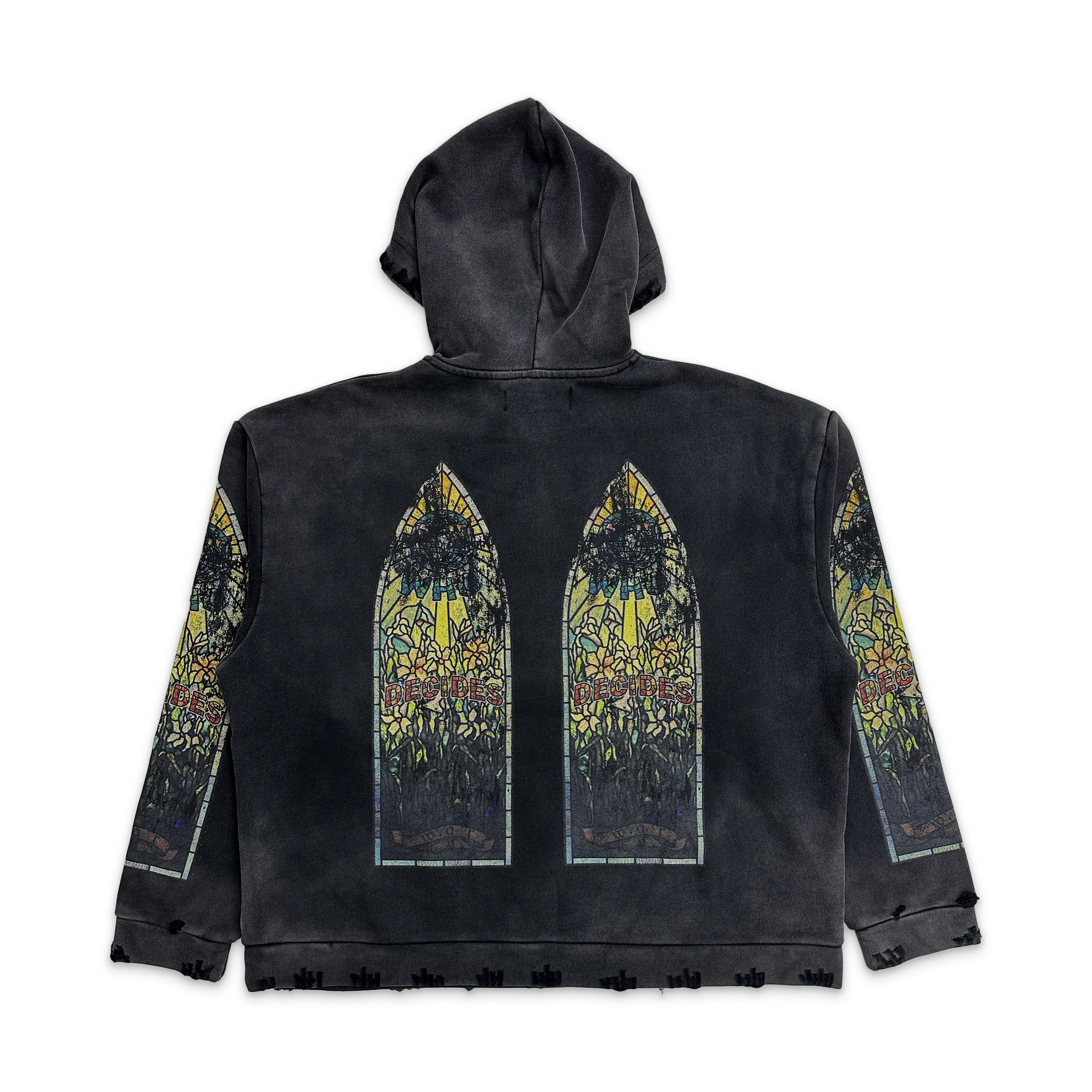 Faded Hooded Pullover "Coal" - Image 2