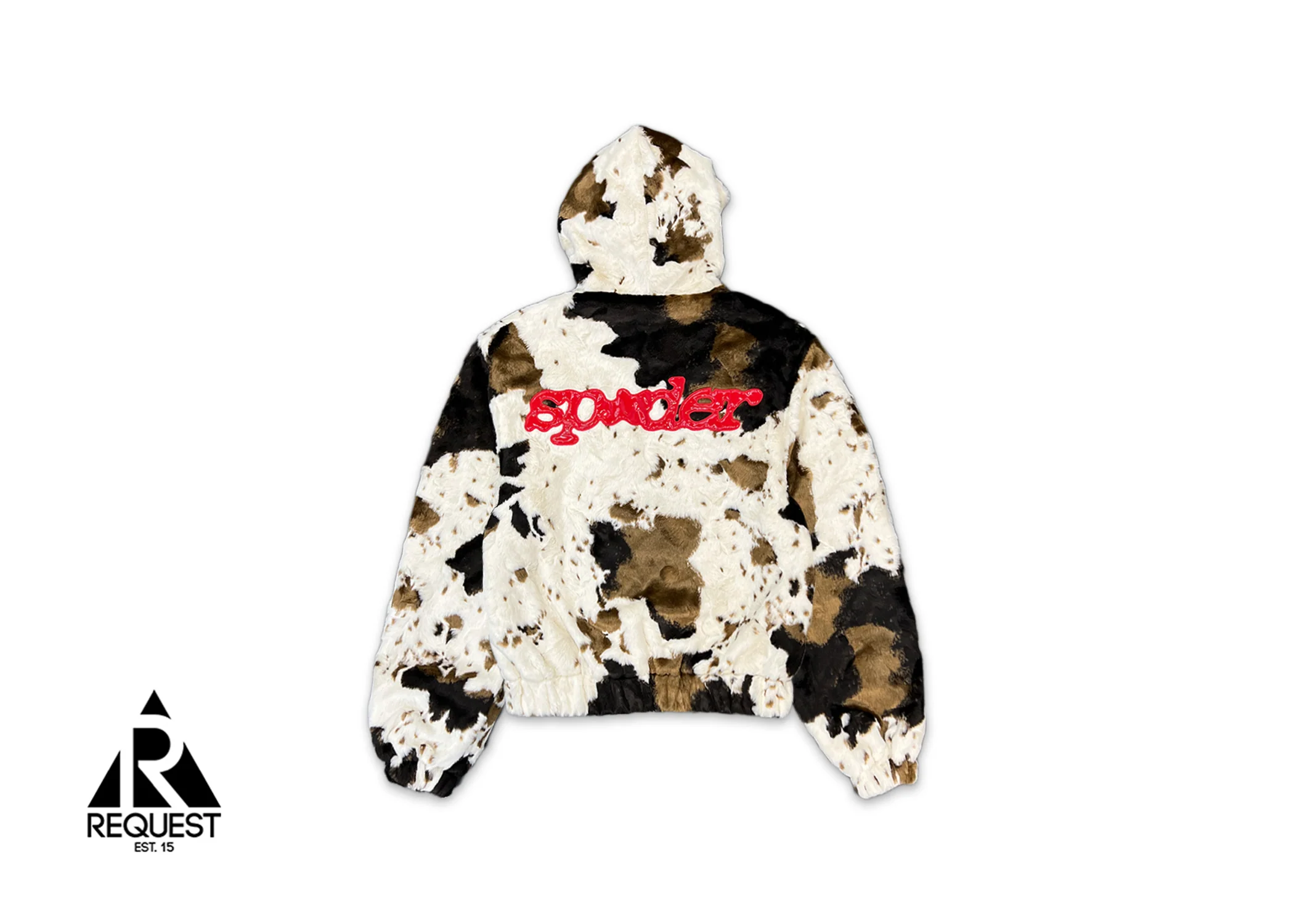 Faux Fur Cow Print Jacket - Image 2