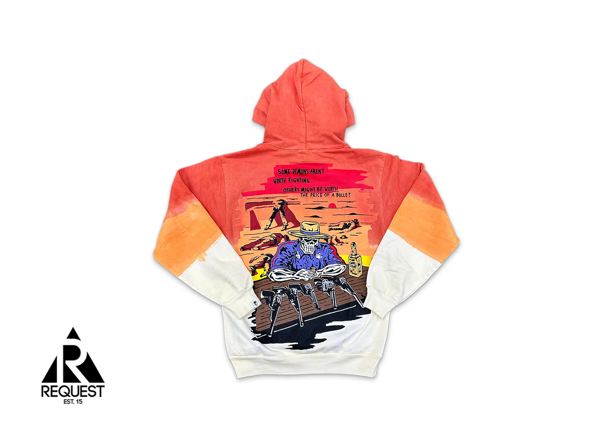 Five Guns Dip Dye Hoodie "Orange" - Image 2