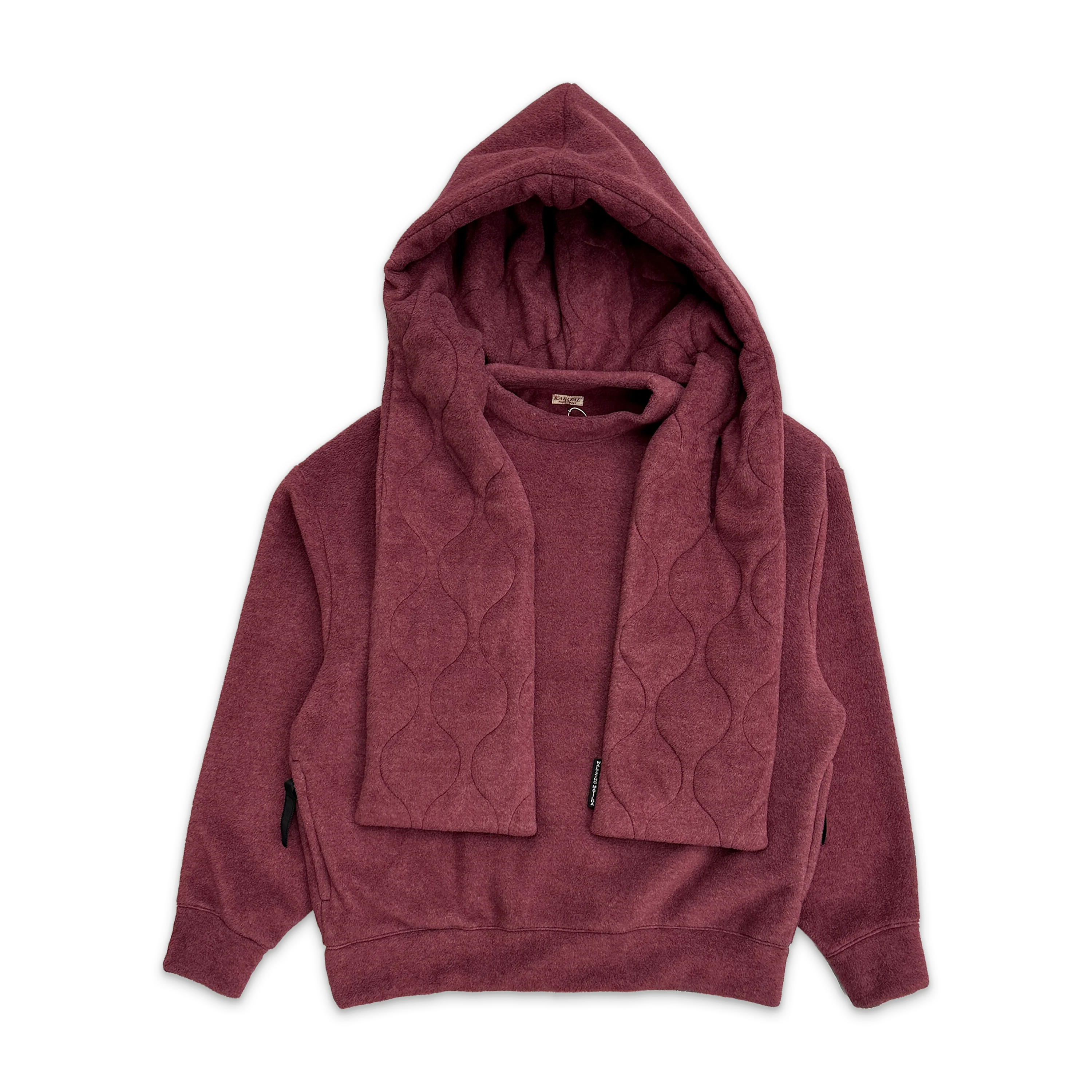 Fleece Kesa Hooded Sweatshirt "Maroon"