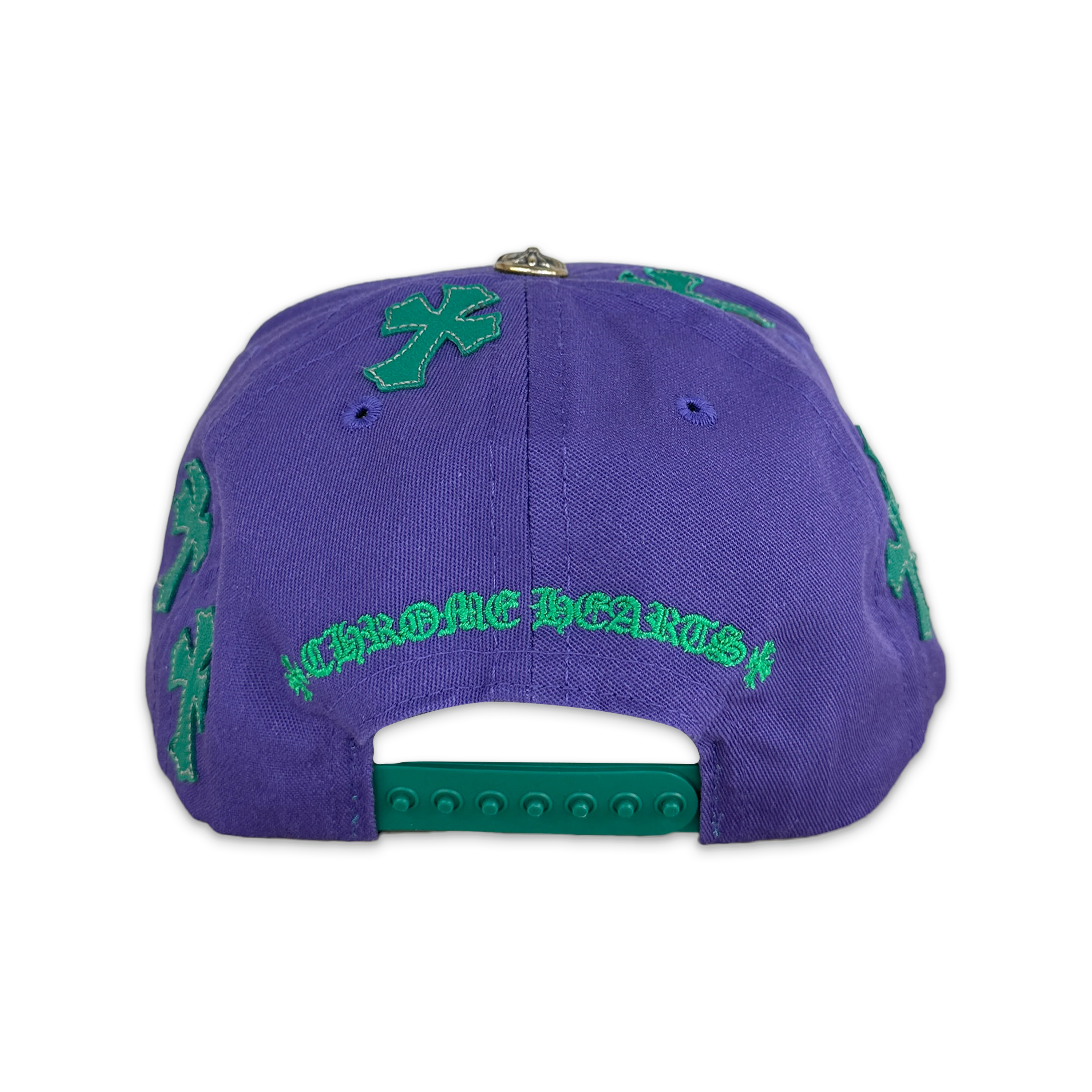 Green Leather Crosses Snapback "Purple" - Image 2