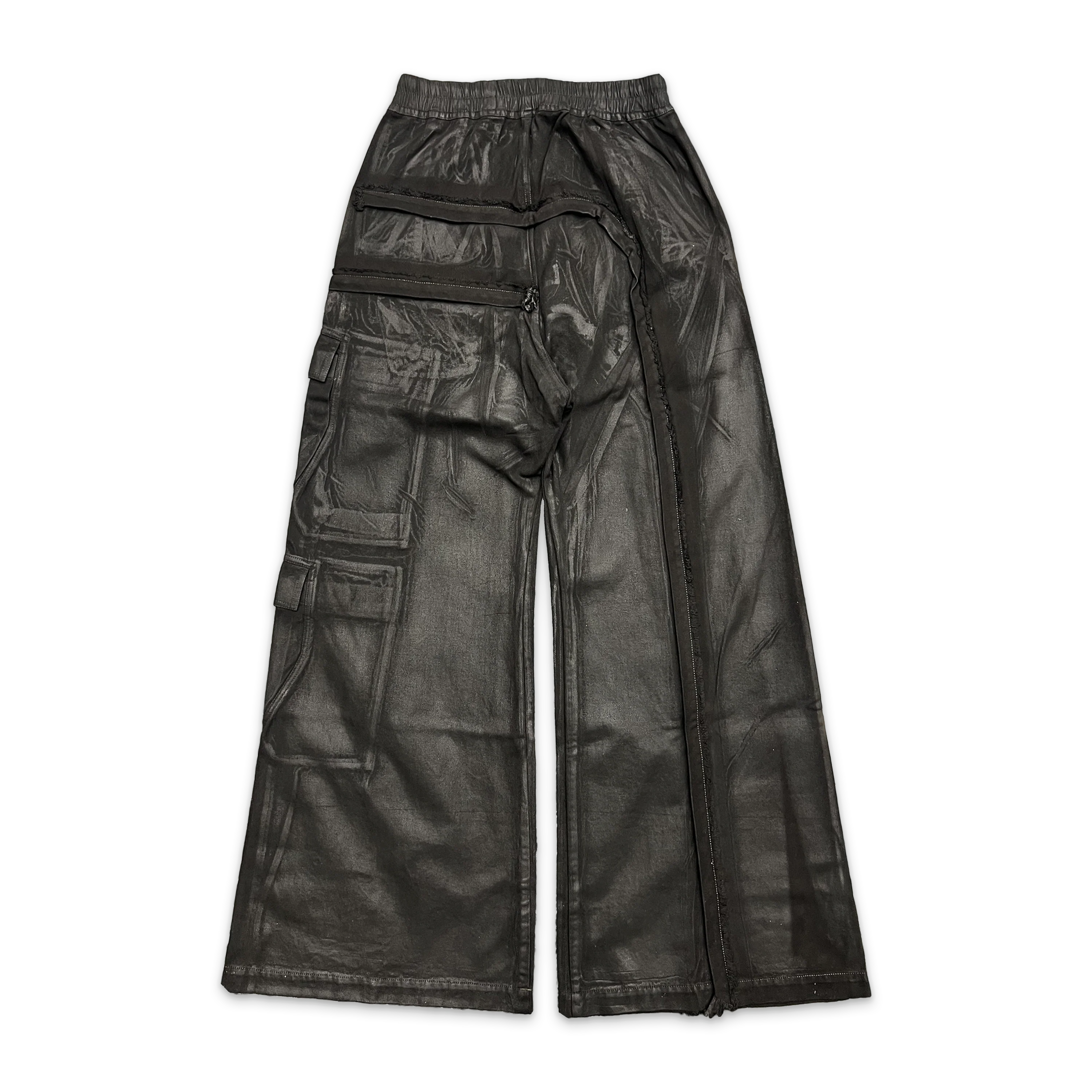 Imbalanced Double Cargo Jumbo Waxed Belas "Black" - Image 2