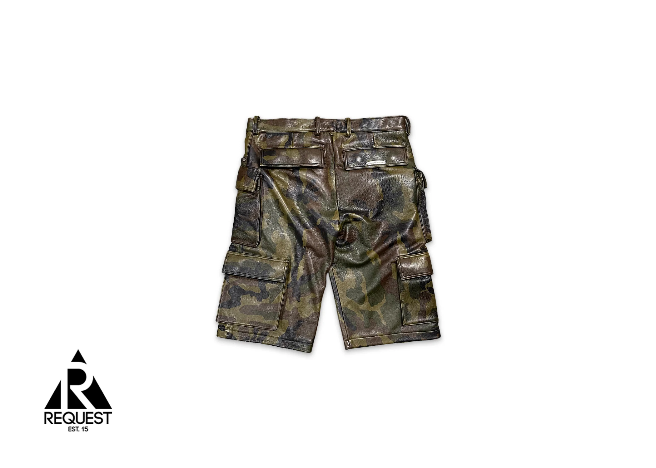Leather Cargo Shorts "Camouflage" - Image 2