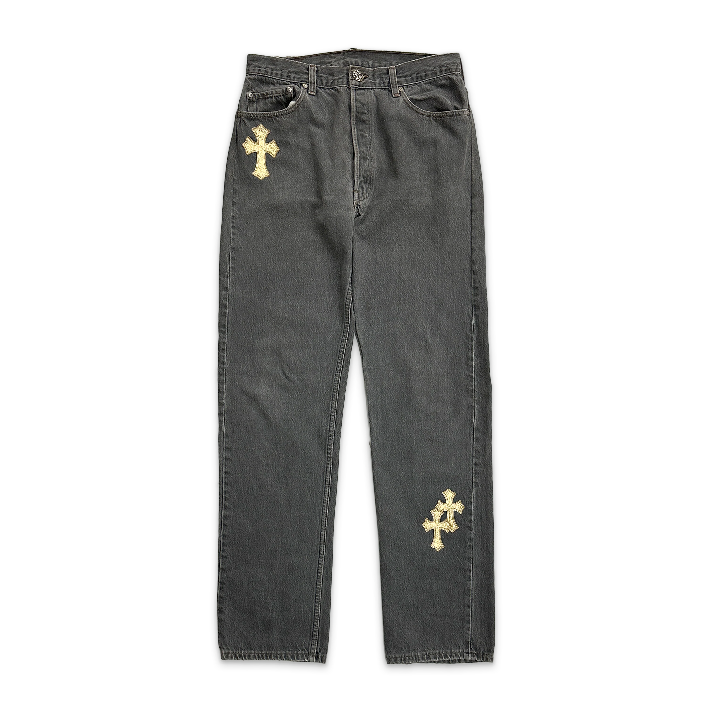 Levi's Light Grey Denim "Gold Crosses"
