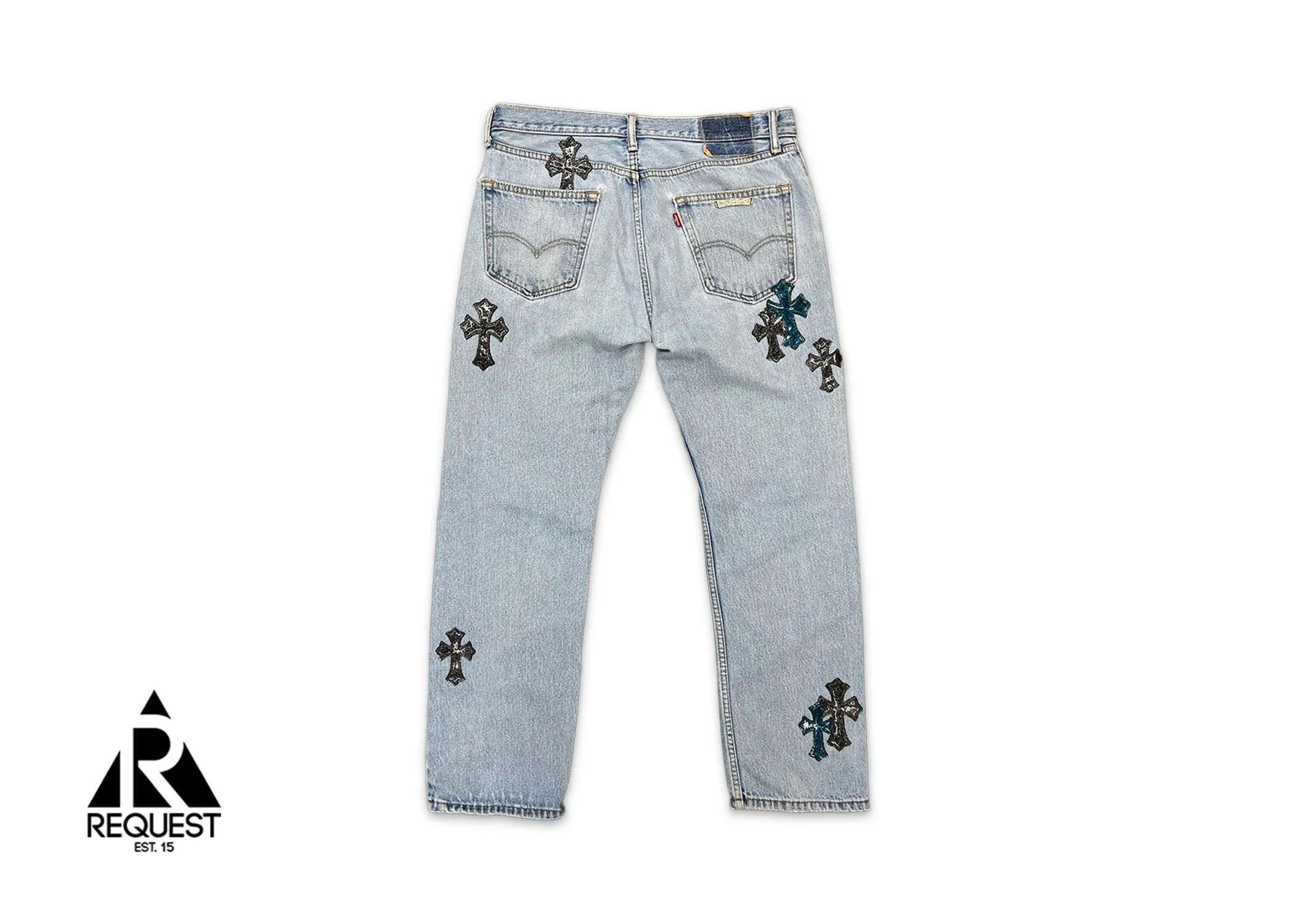 Light Wash Levi’s Denim St.Barth Exclusive "Glitter Crosses" - Image 2