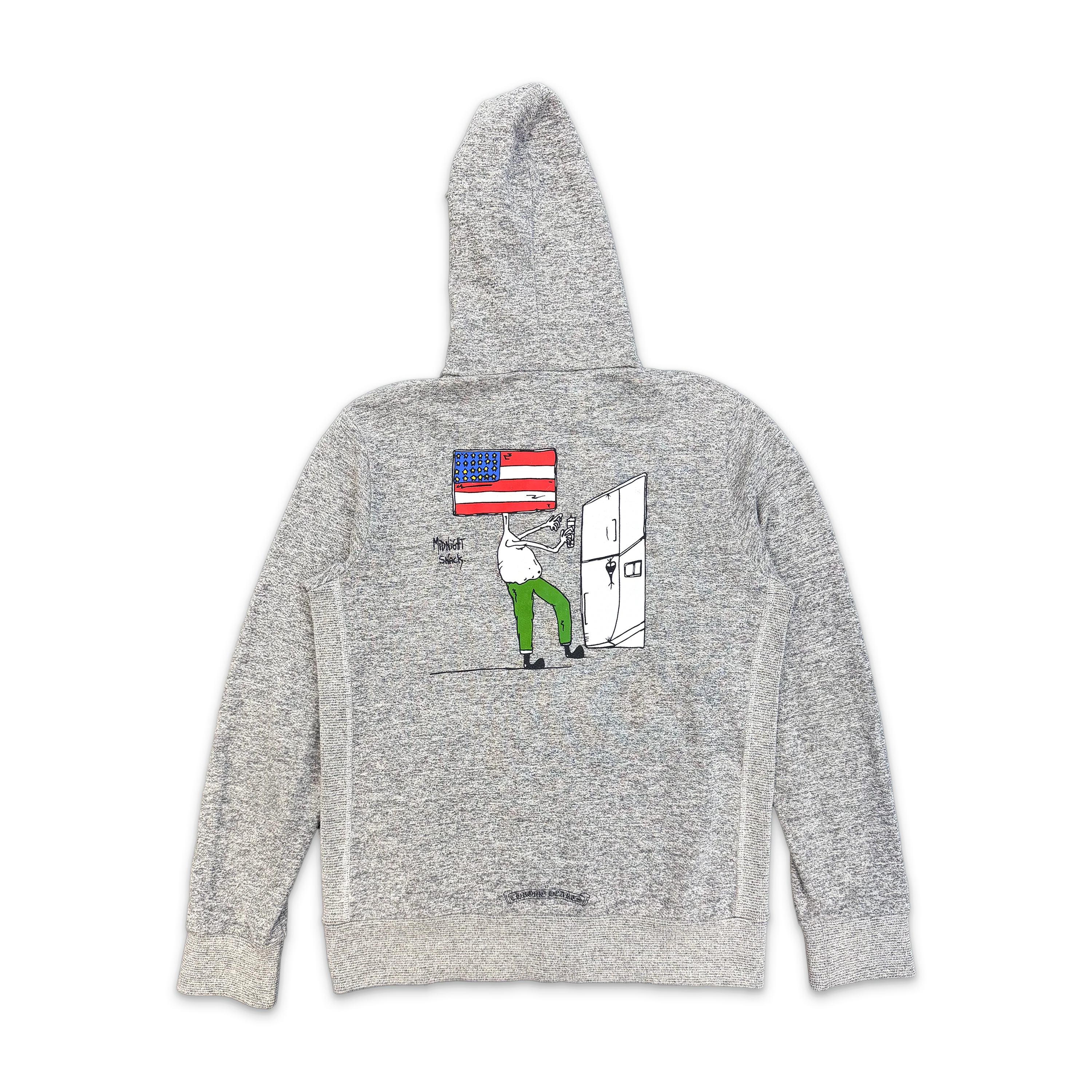 Matty Boy Midnight Snack American Flag Zip Up Hoodie "Peppered Grey" - Image 2