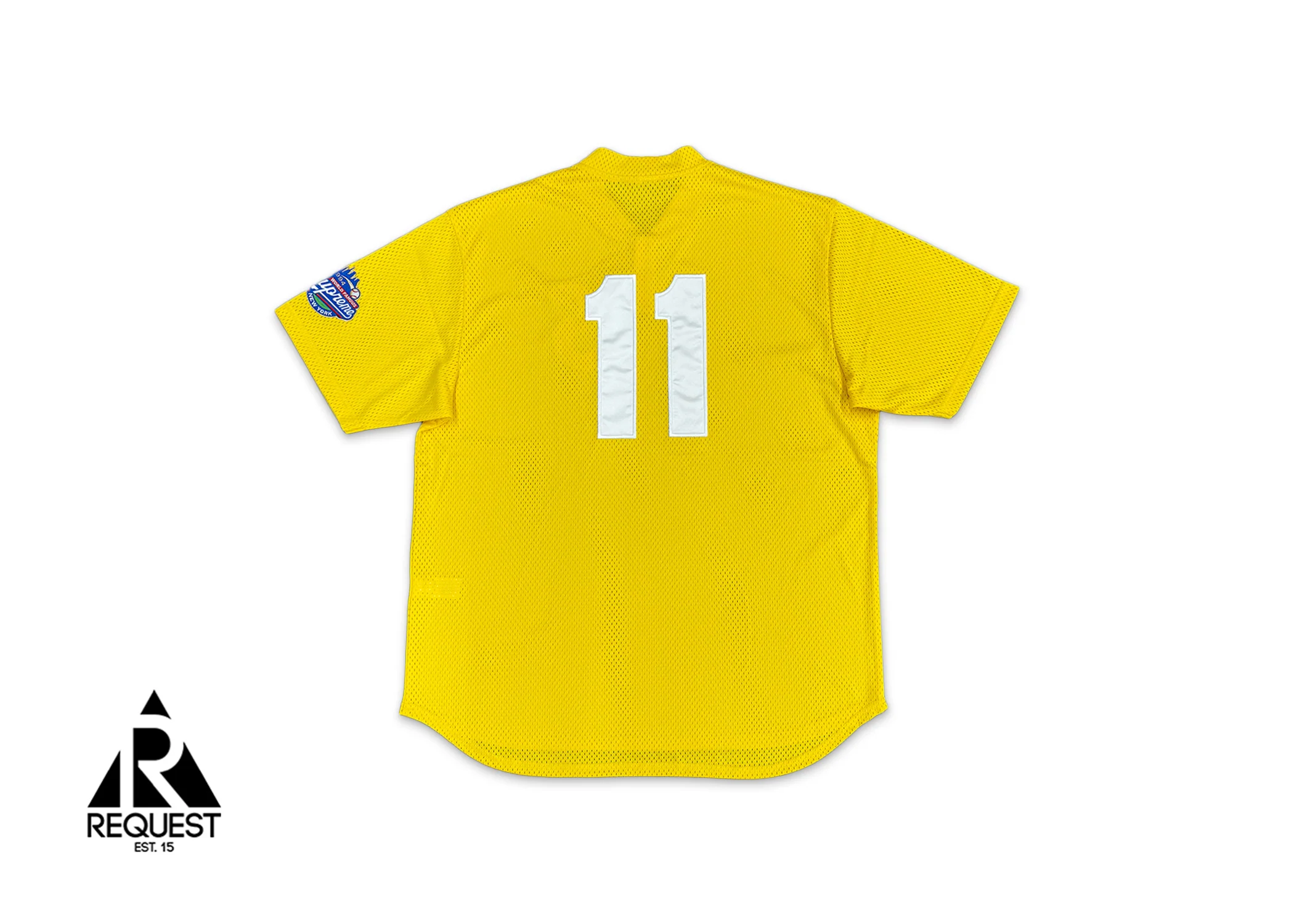Mesh Henley Baseball Jersey "Yellow" - Image 2