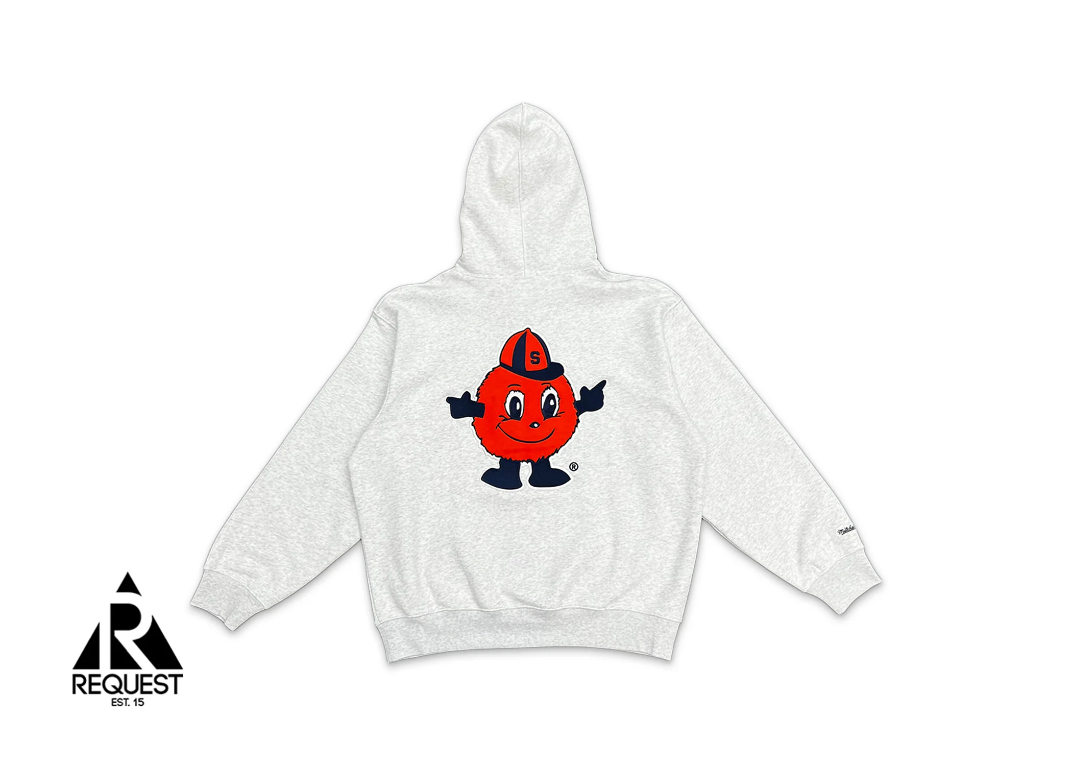Mitchell & Ness NCAA Hooded Sweatshirt "Syracuse Ash Grey" - Image 2