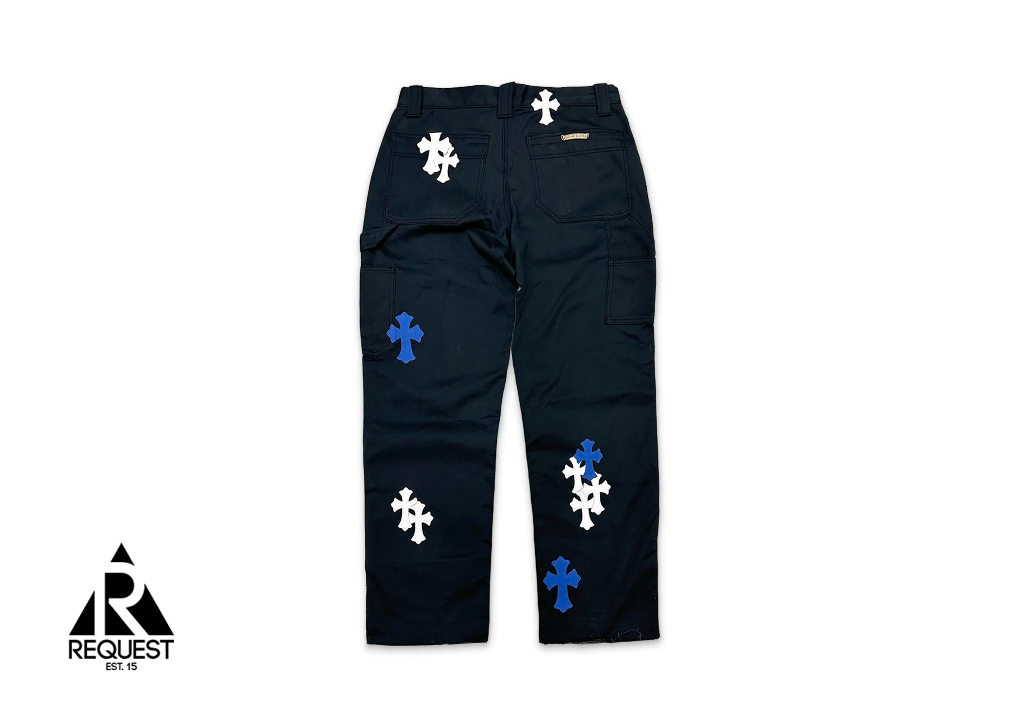 Navy Chino Pants "Blue White Crosses" - Image 2
