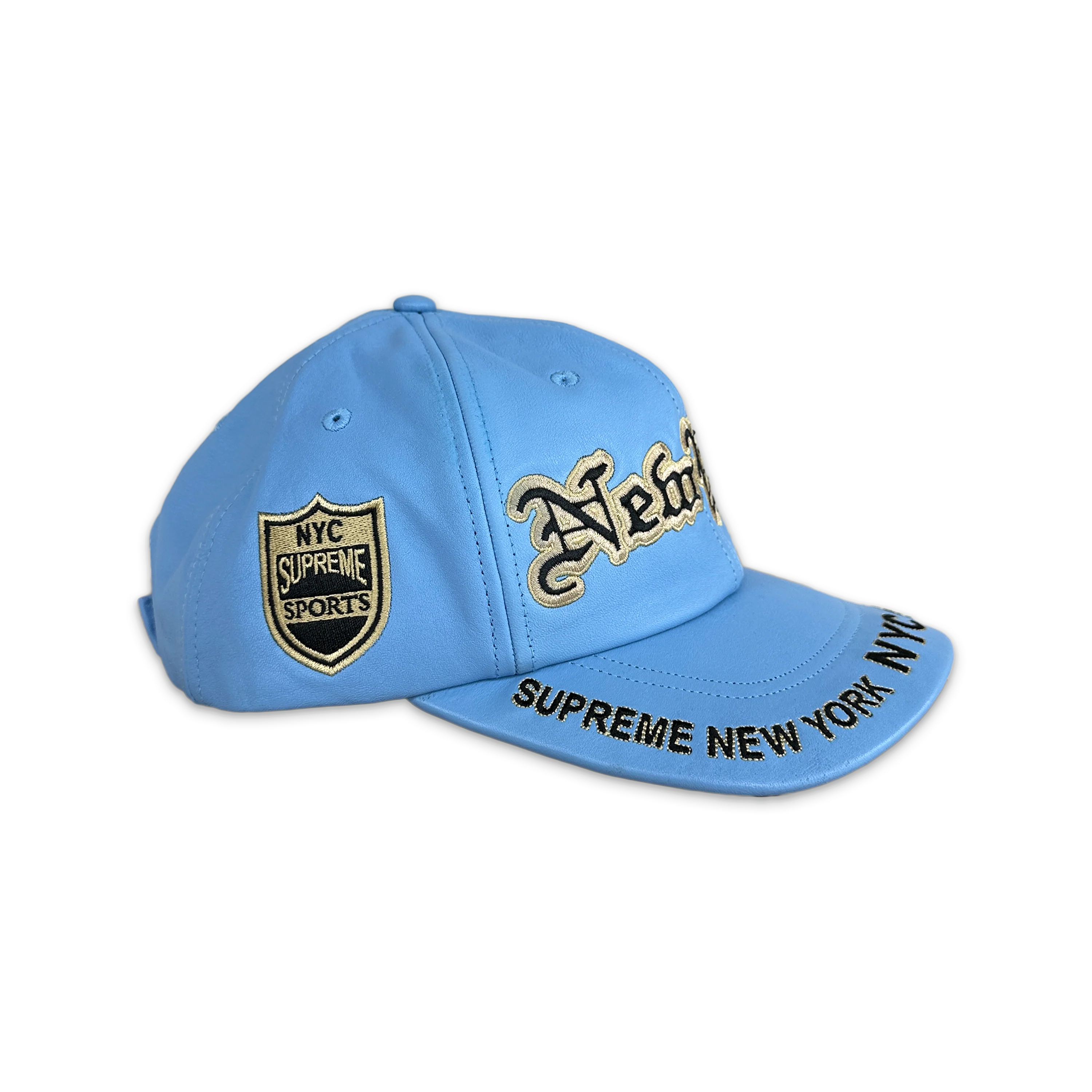New York Leather 6-Panel Hat FW25 "Light Blue" - Image 2