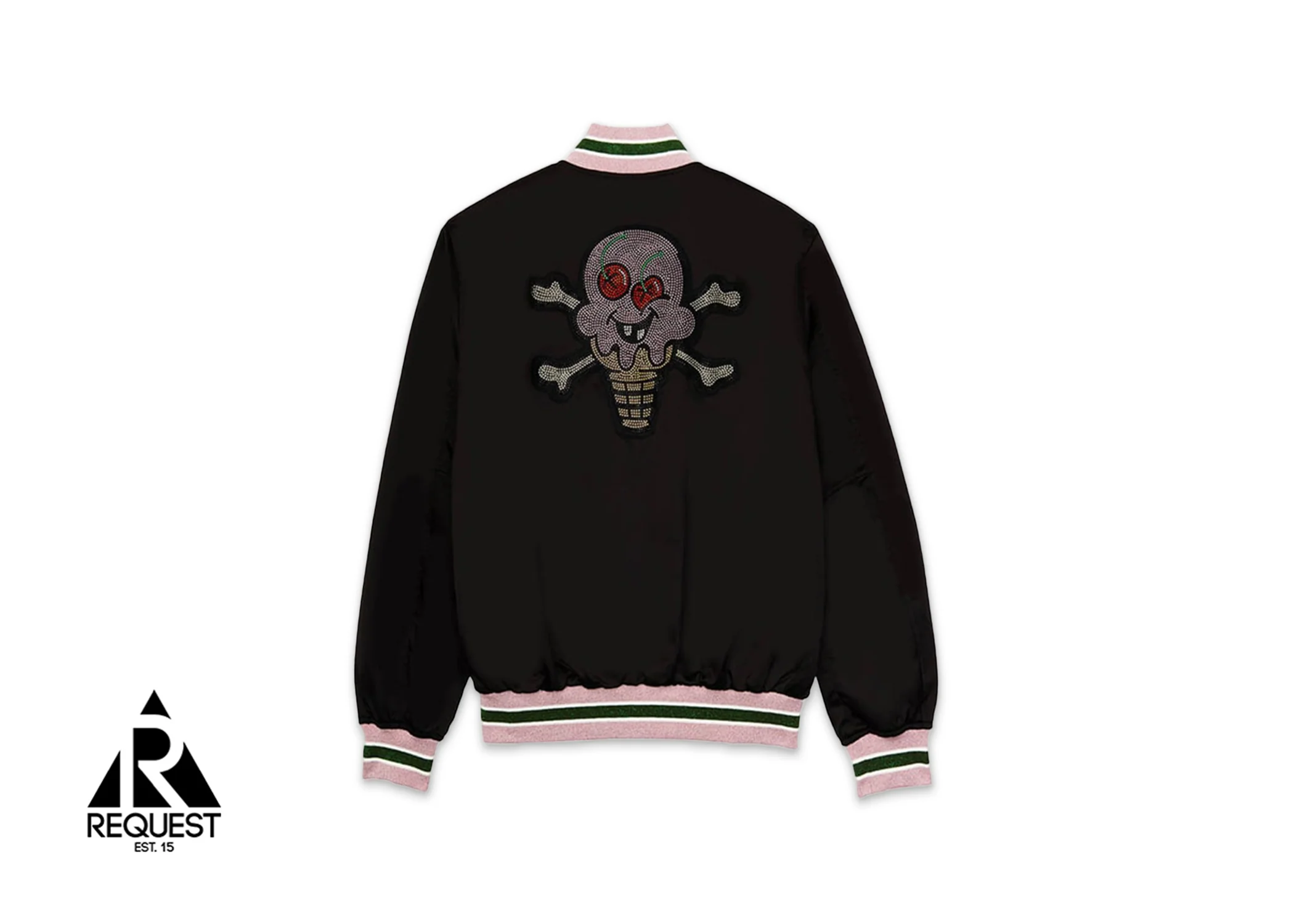 Palm Angels x ICE CREAM Varsity Jacket “Black” - Image 2