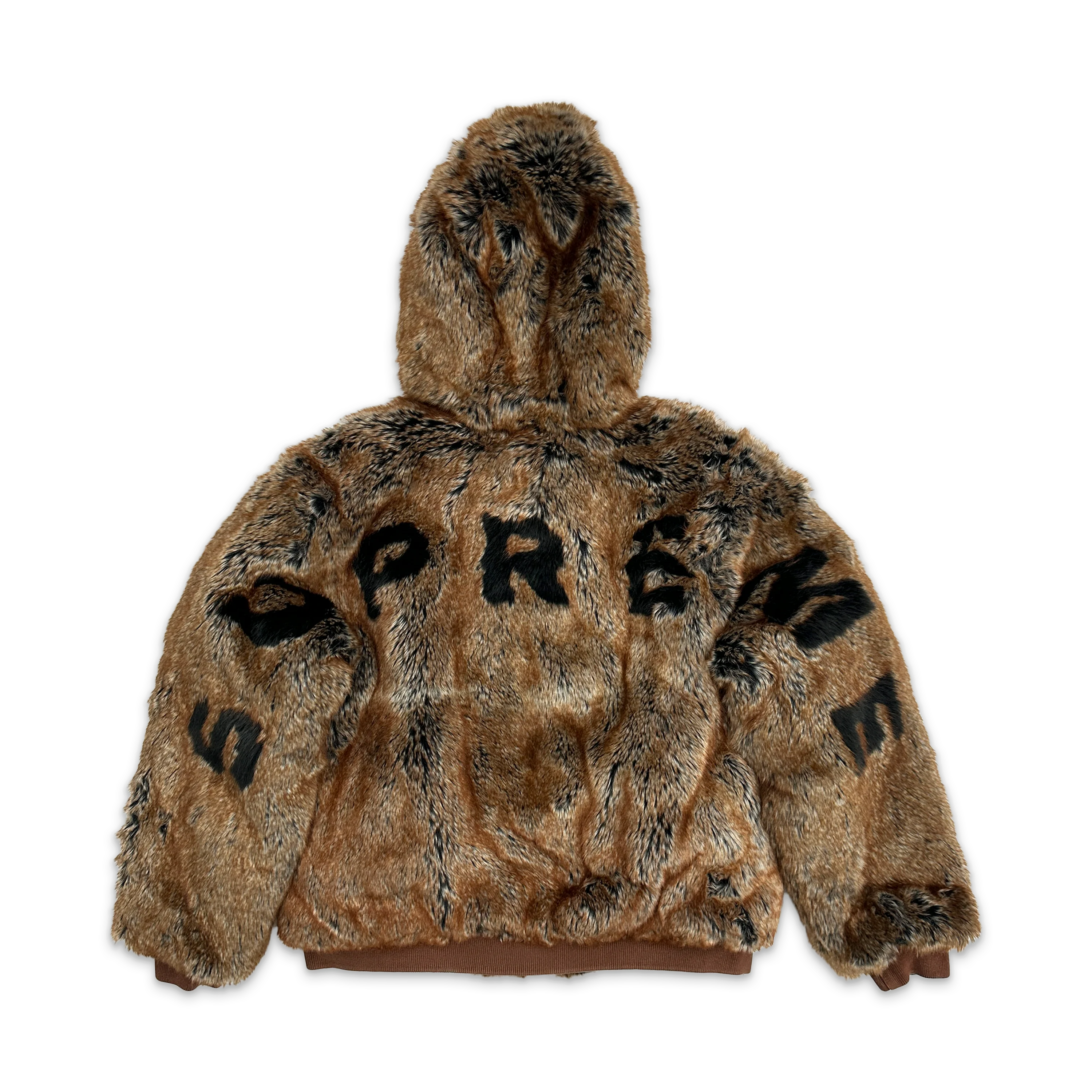 Reversible Faux Fur Hooded Work Jacket SS26 "Denim" - Image 4