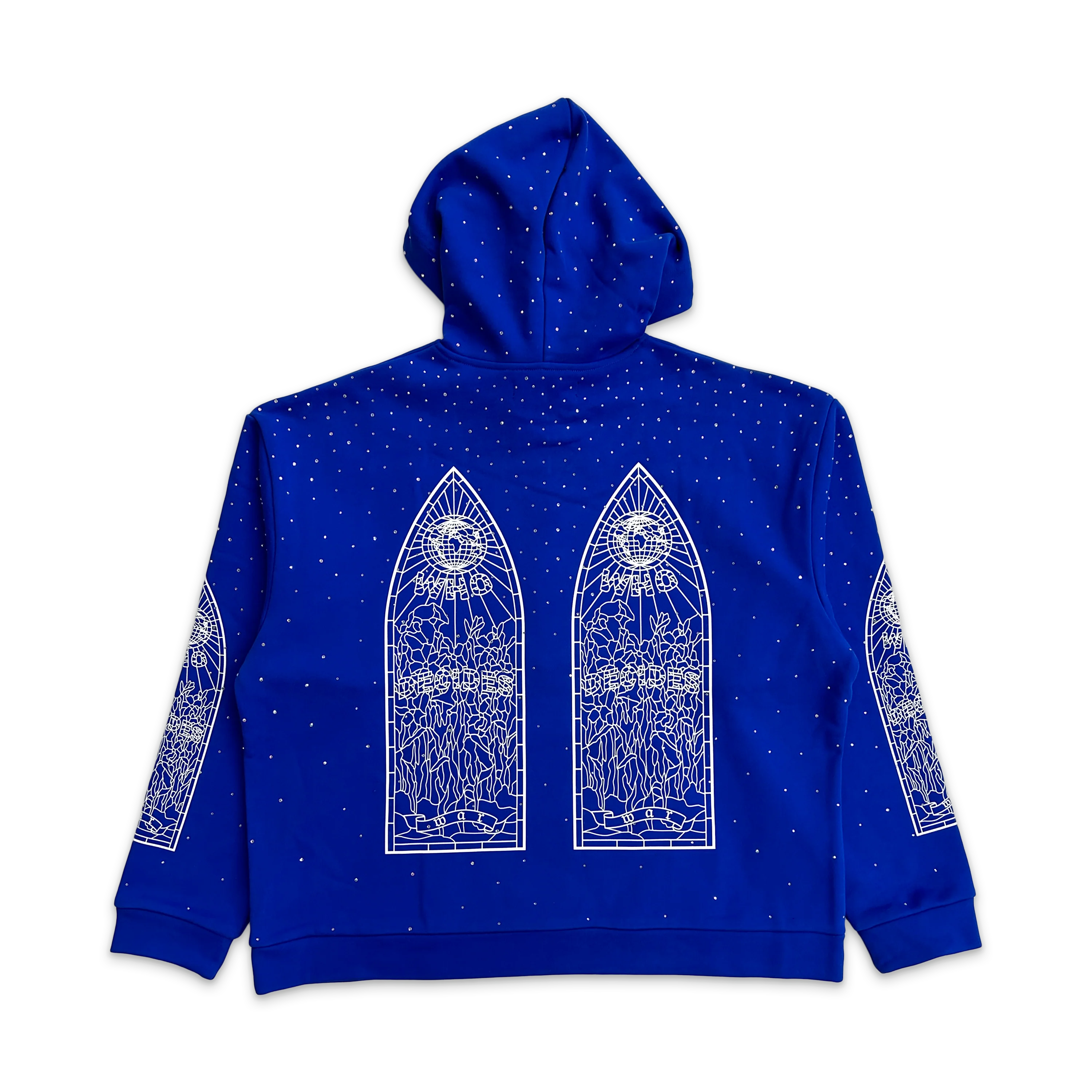 Rhinestone Hooded Pullover "Indigo" - Image 2