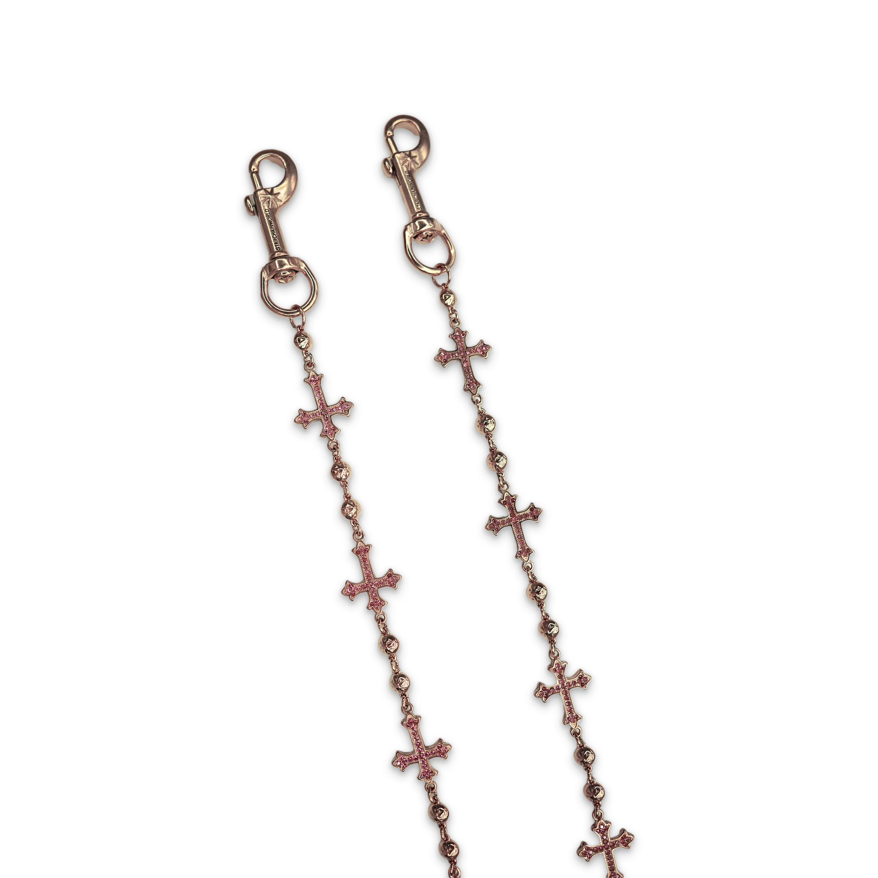 Rose Gold Cross Wallet Chain - Image 2