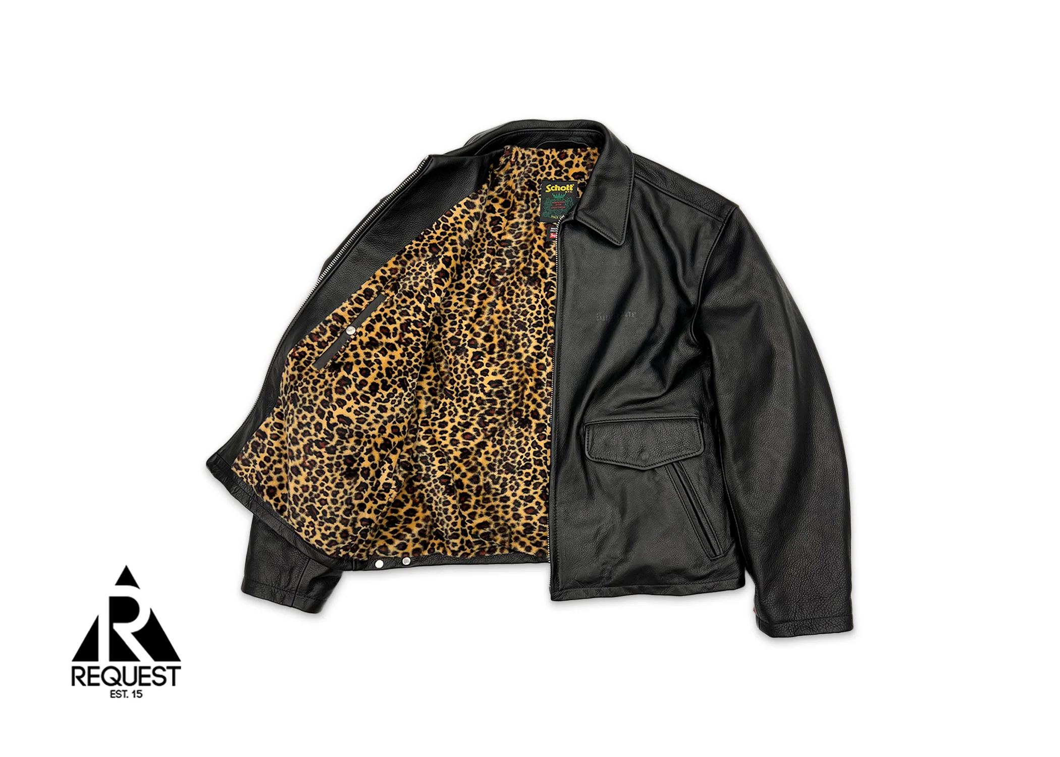 Schotts Leather A2 Jacket "Black" - Image 2