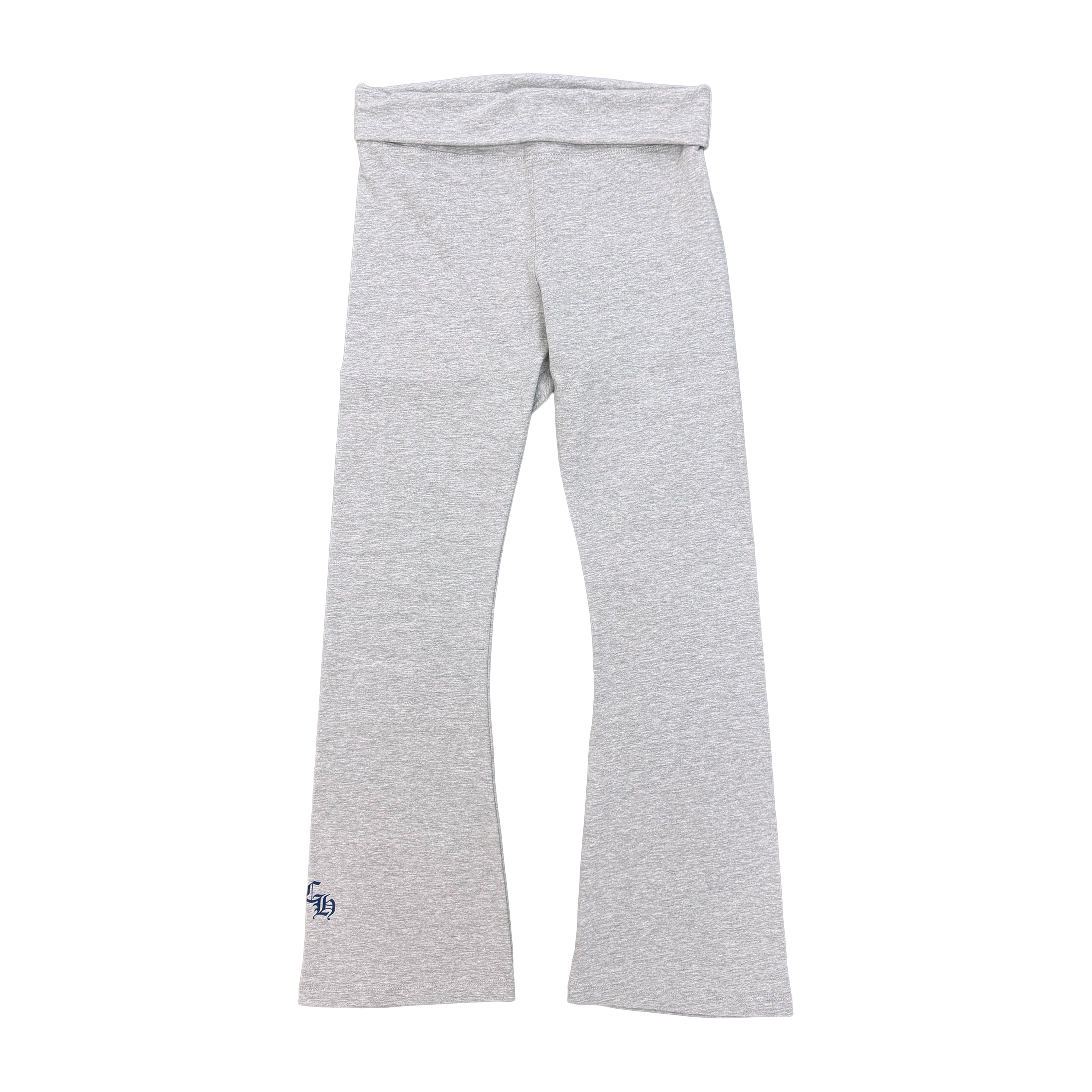 Scroll Logo Bell Bottom Yoga Pants "Grey" (W)