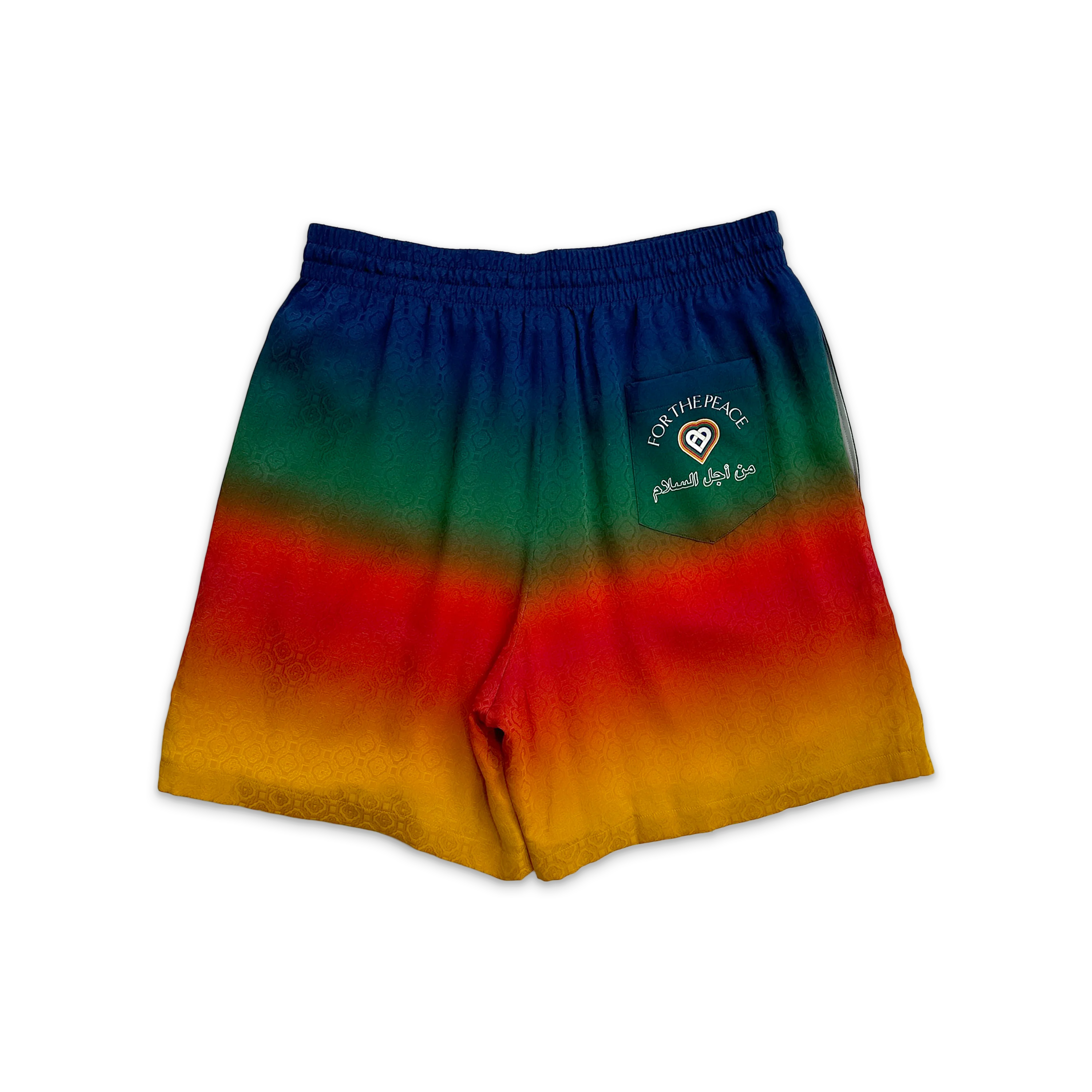 Silk Monogram Shorts "Peace Gradient" - Image 2