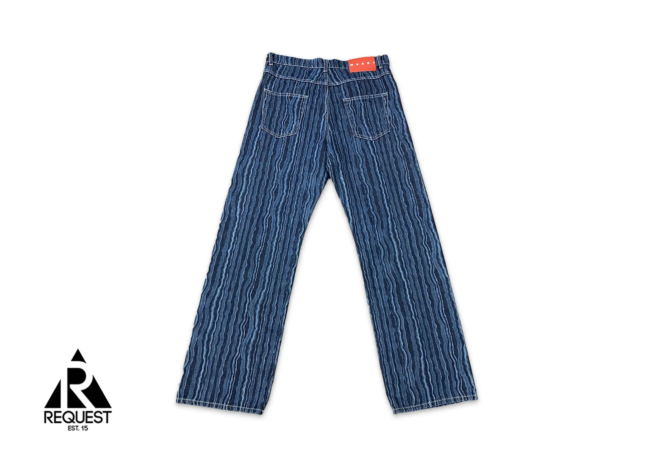 SS22 Wavy Effect Denim "Blue" - Image 2