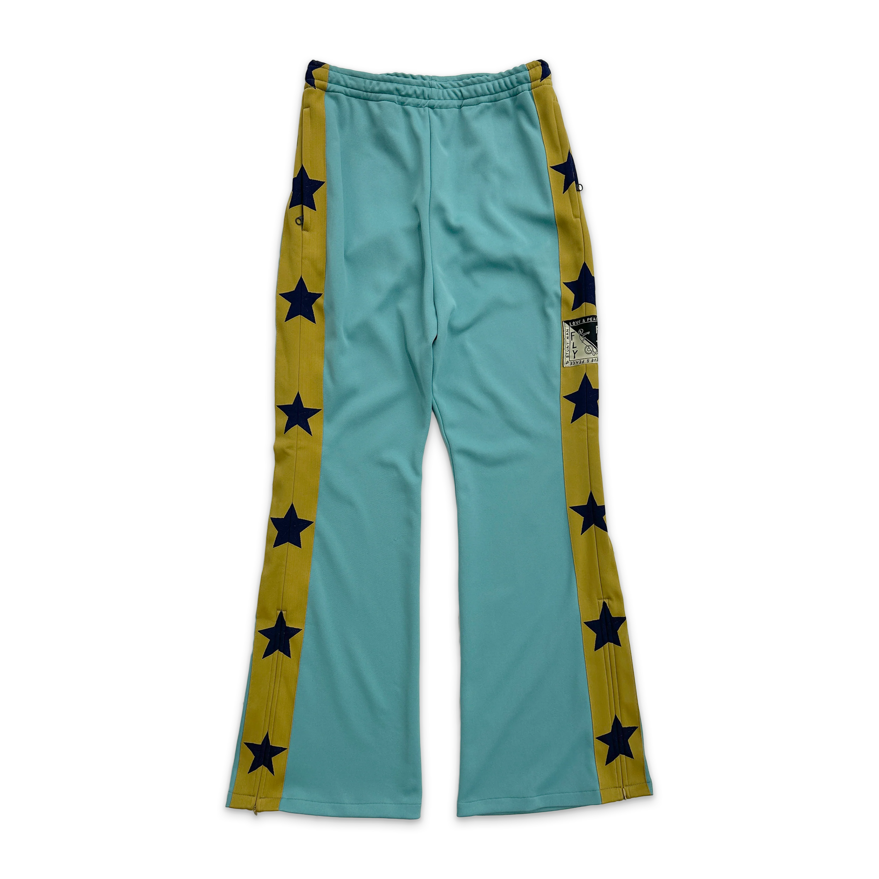 Stuntman Star Track Pants "Teal & Gold"