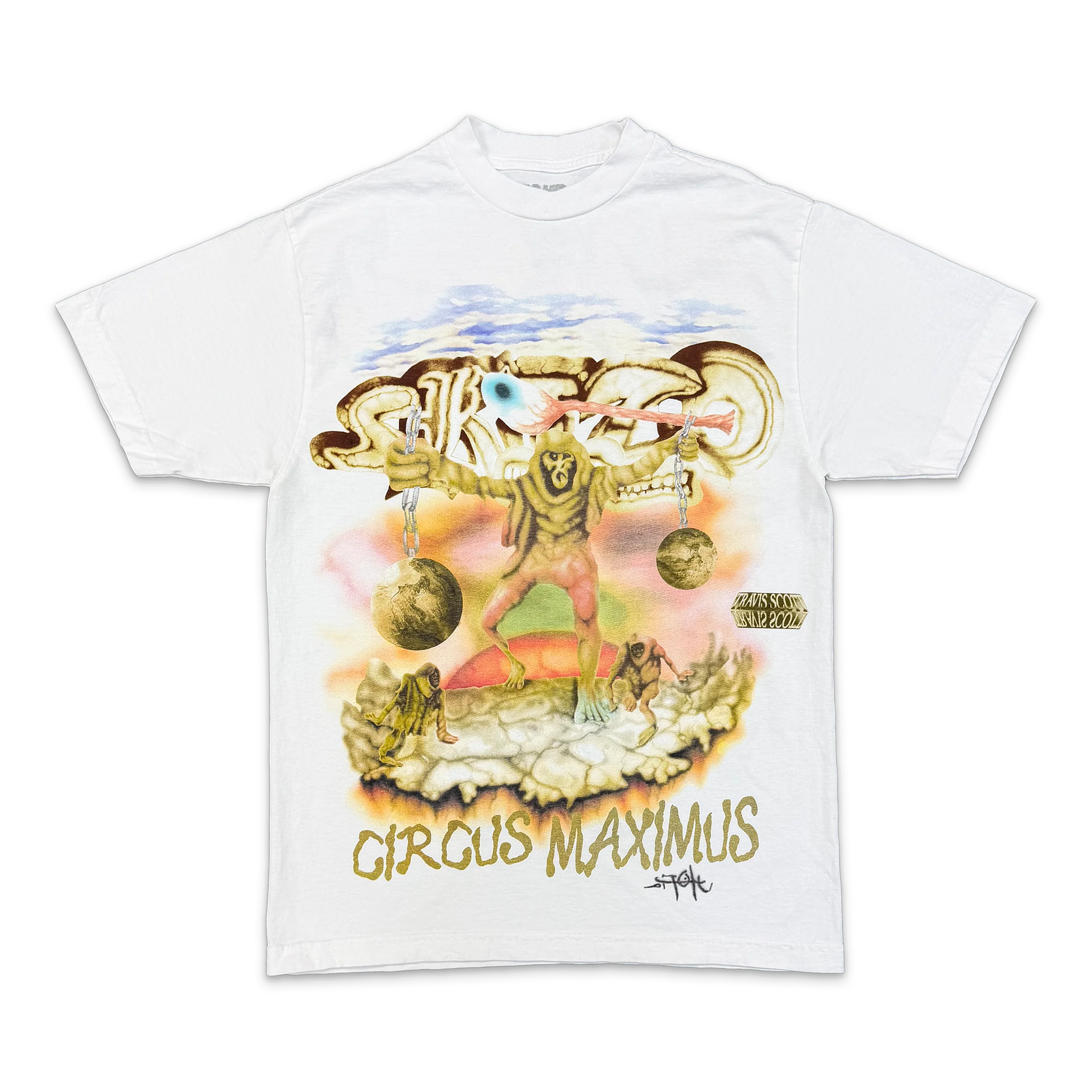 Travis Scott Utopia Tour Skitzo Circus Maximus Tee "White"