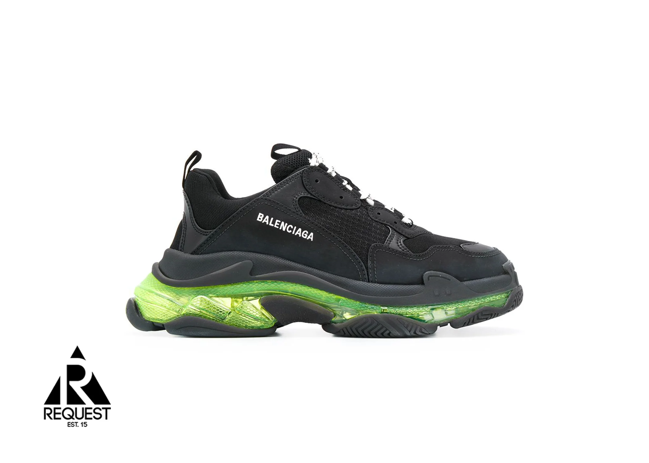 Triple S “Black & Yellow Fluorescent Clear Sole”