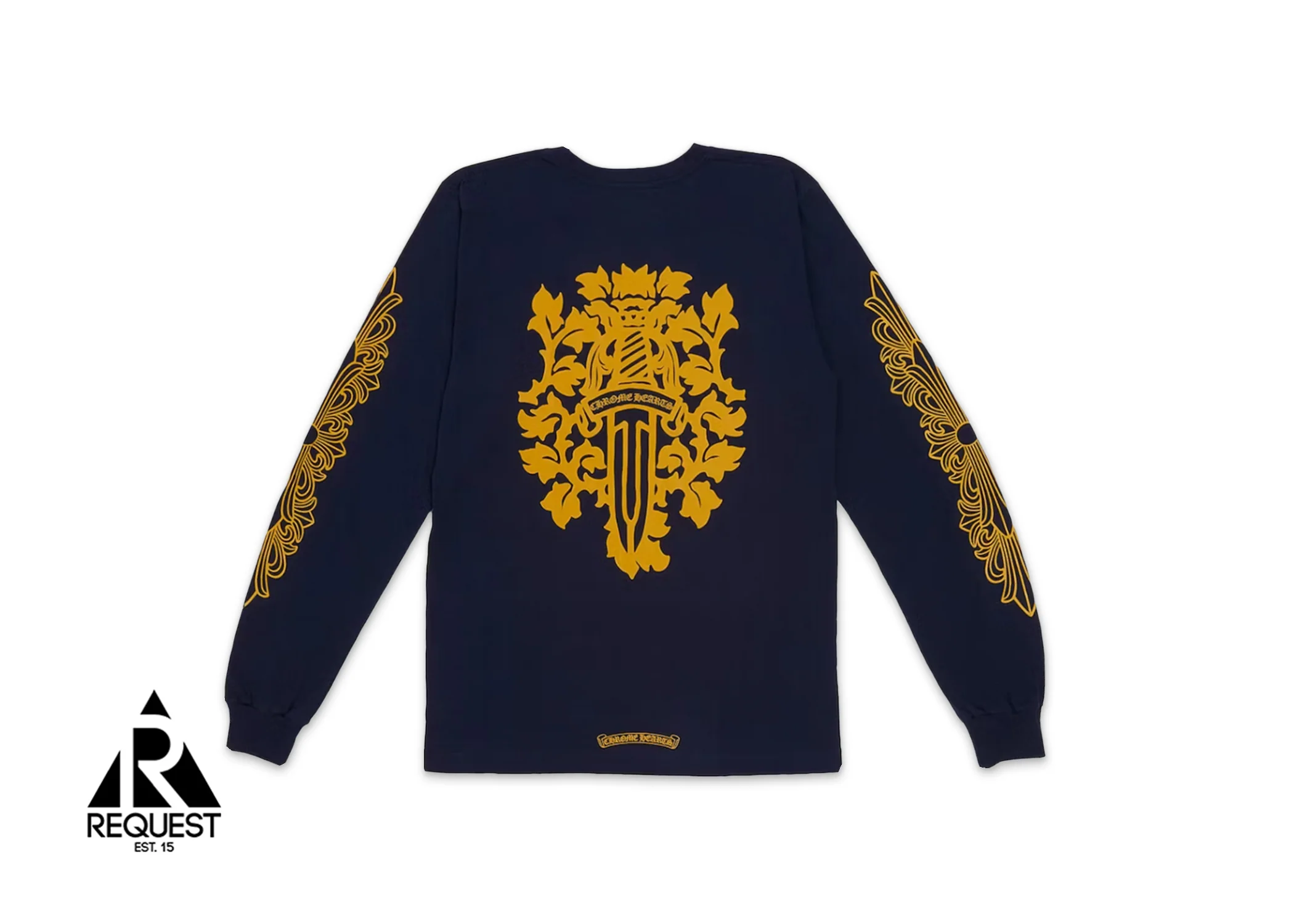 V89 Dagger L/S T-Shirt "Navy/Yellow" - Image 2