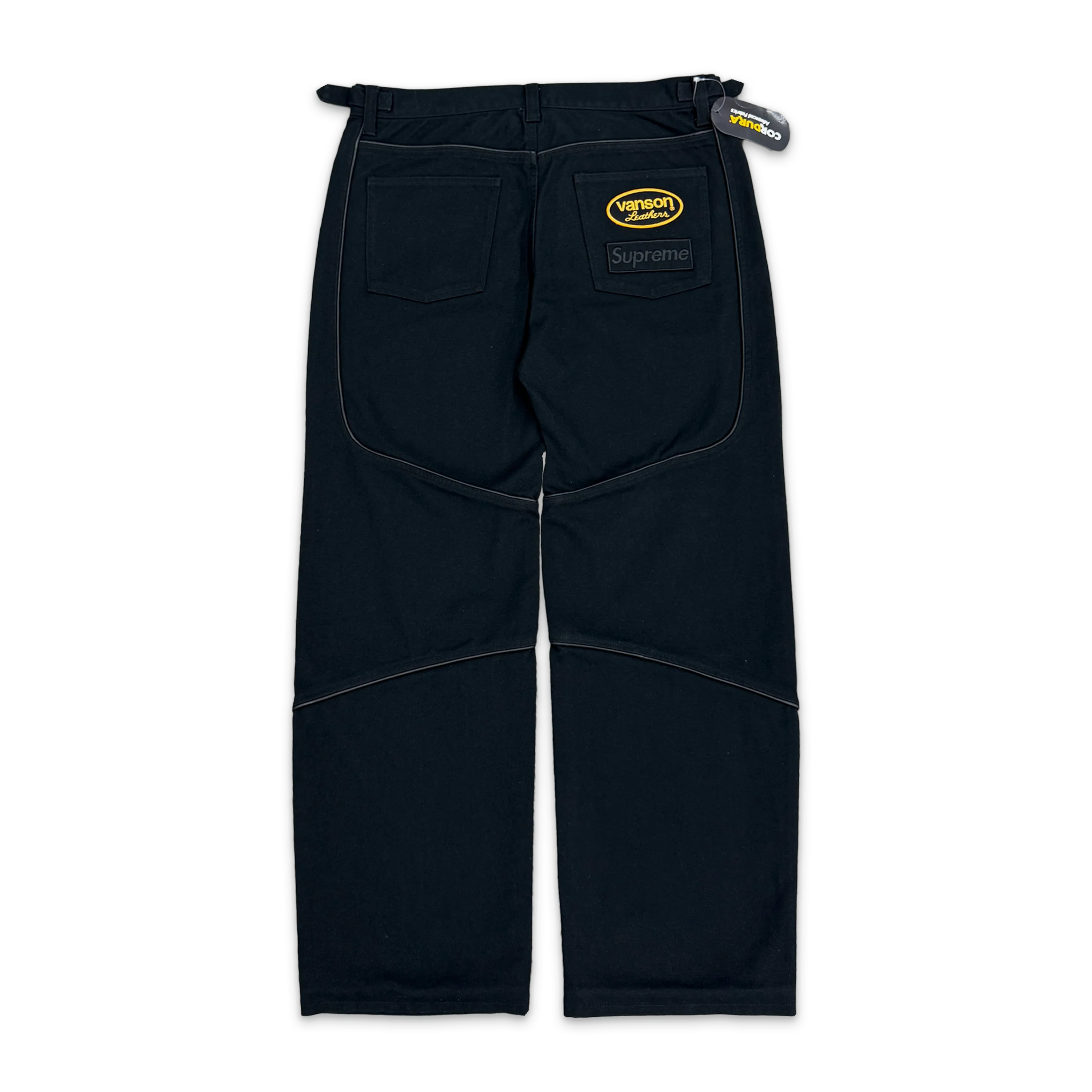 Vanson Leathers Cordura Cotton Pants "Black" - Image 2