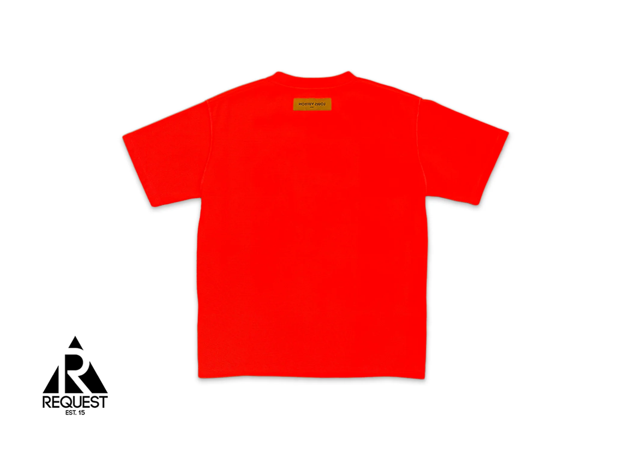 Vegetal Lace Embroidery Tee "Neon Orange" - Image 2
