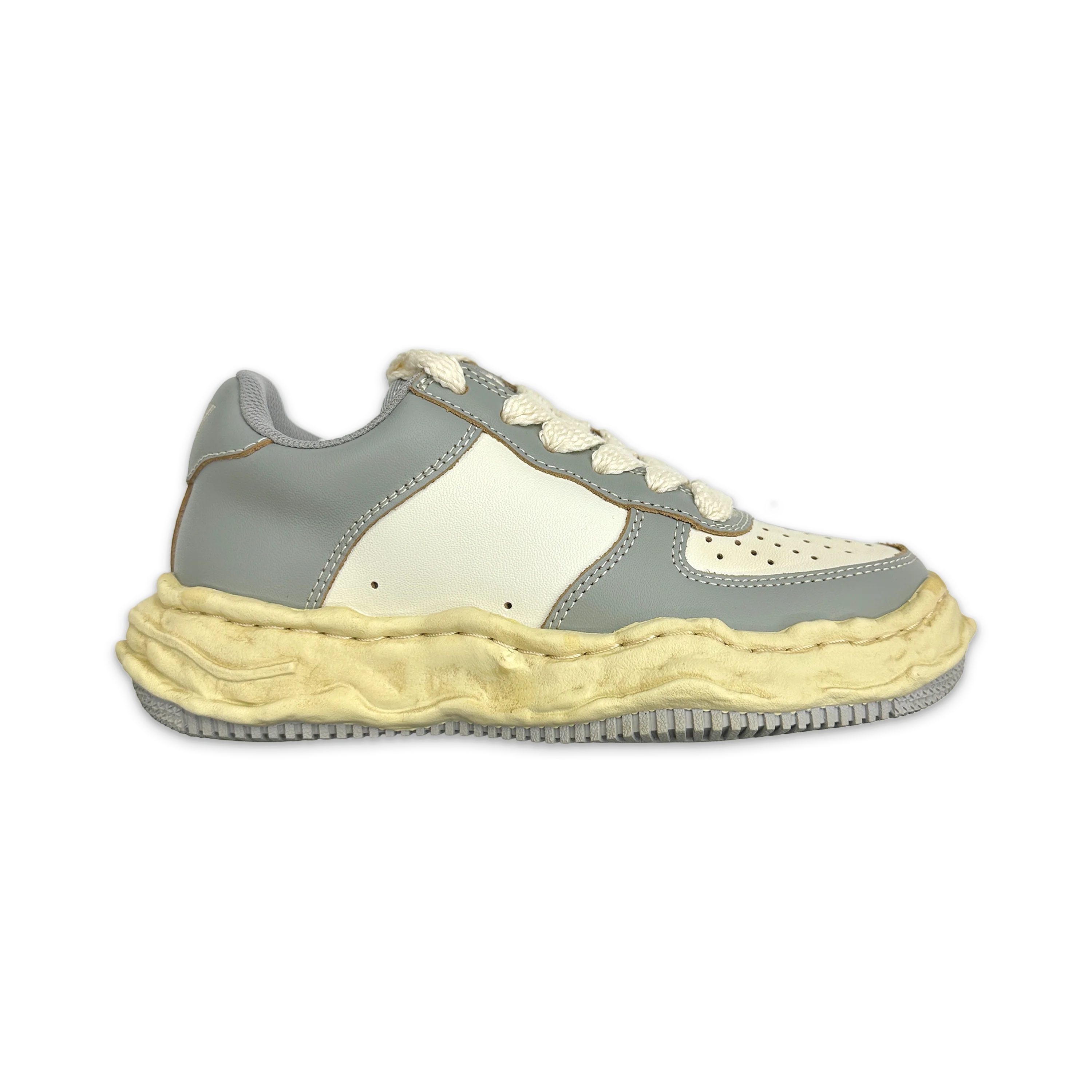 Wayne Vintage Sole Leather Low "Grey"