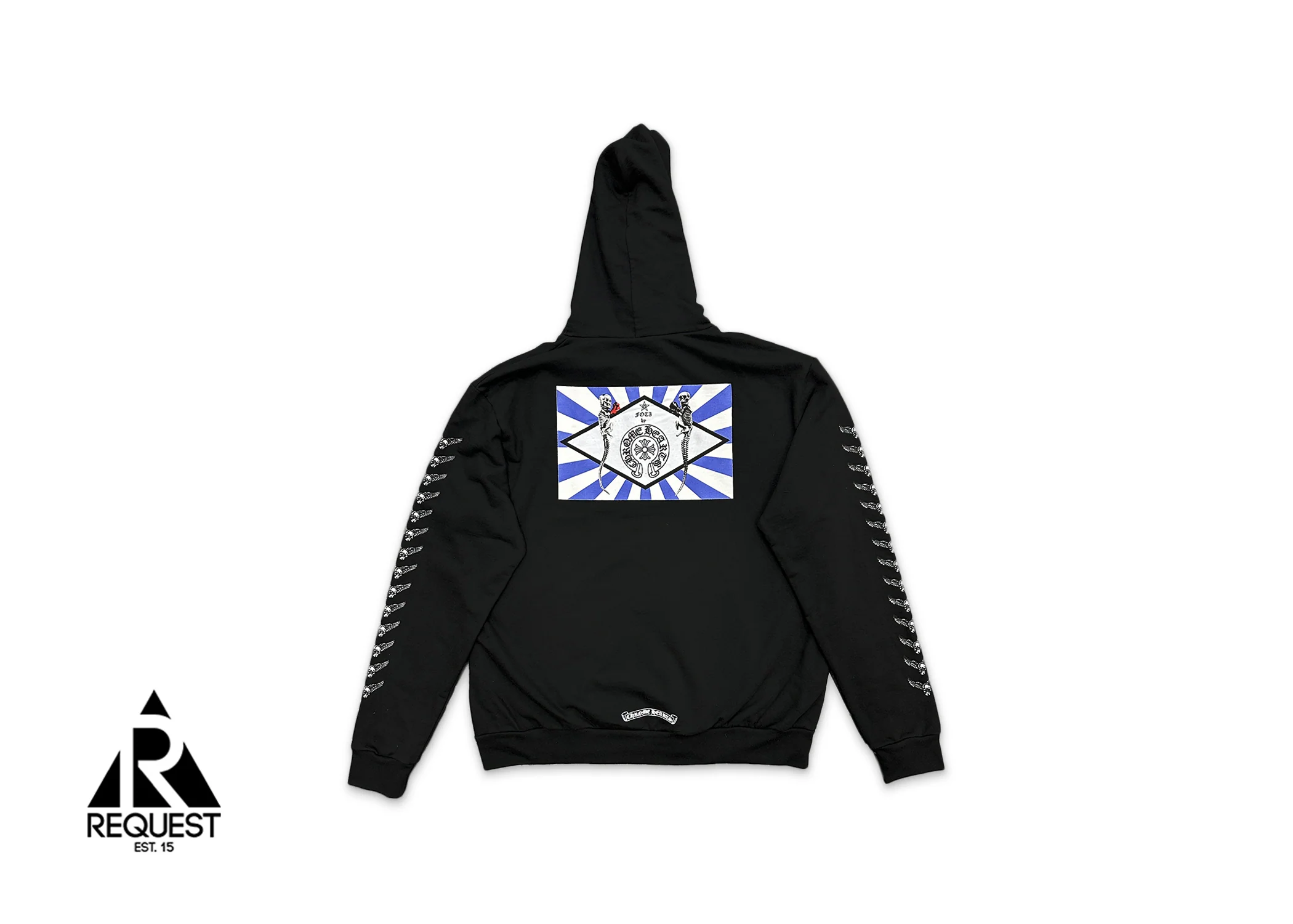 x Foti Harris Banner Zip Up Hoodie "Black" - Image 2