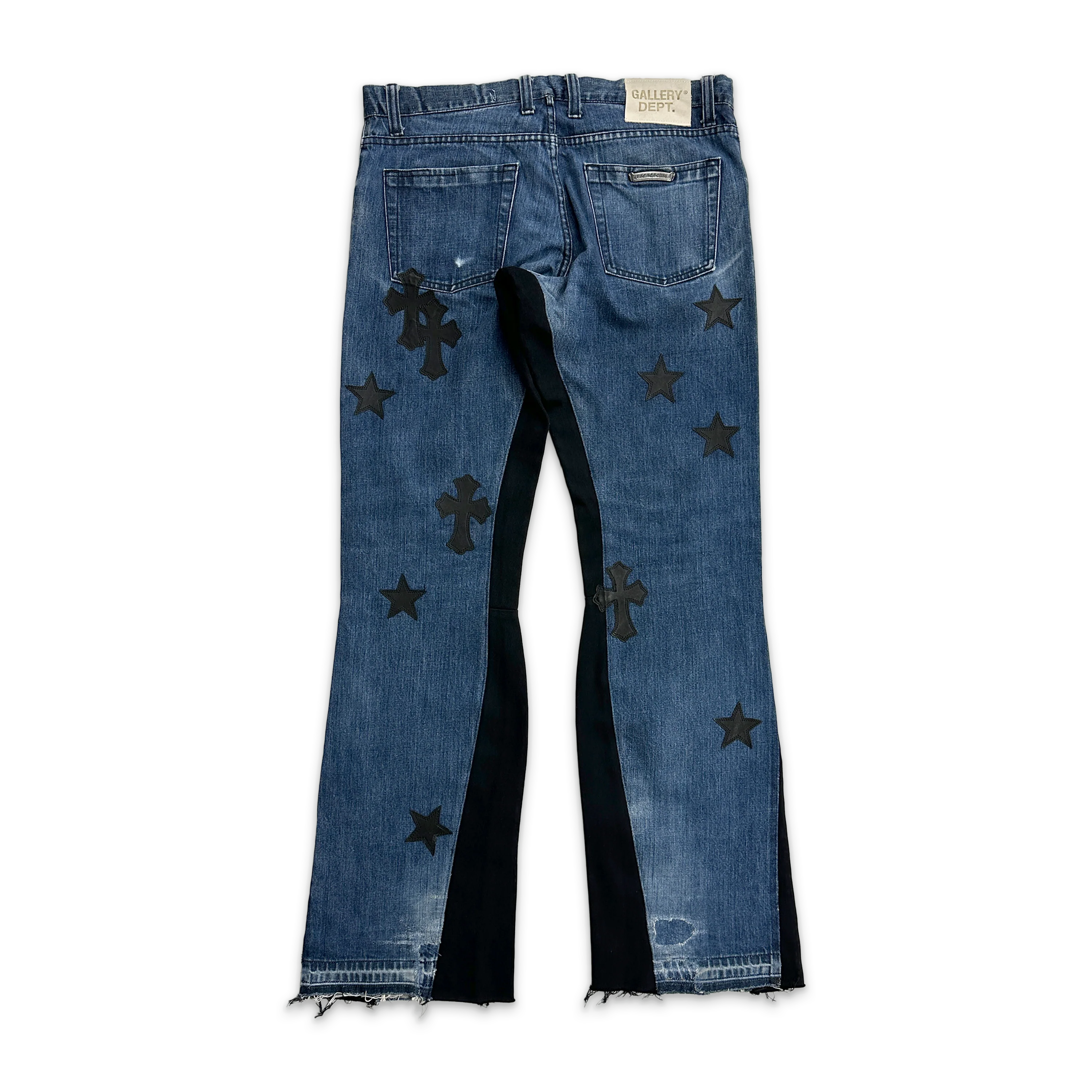 X Gallery Dept. Flare Denim "Black Crosses & Stars" - Image 2