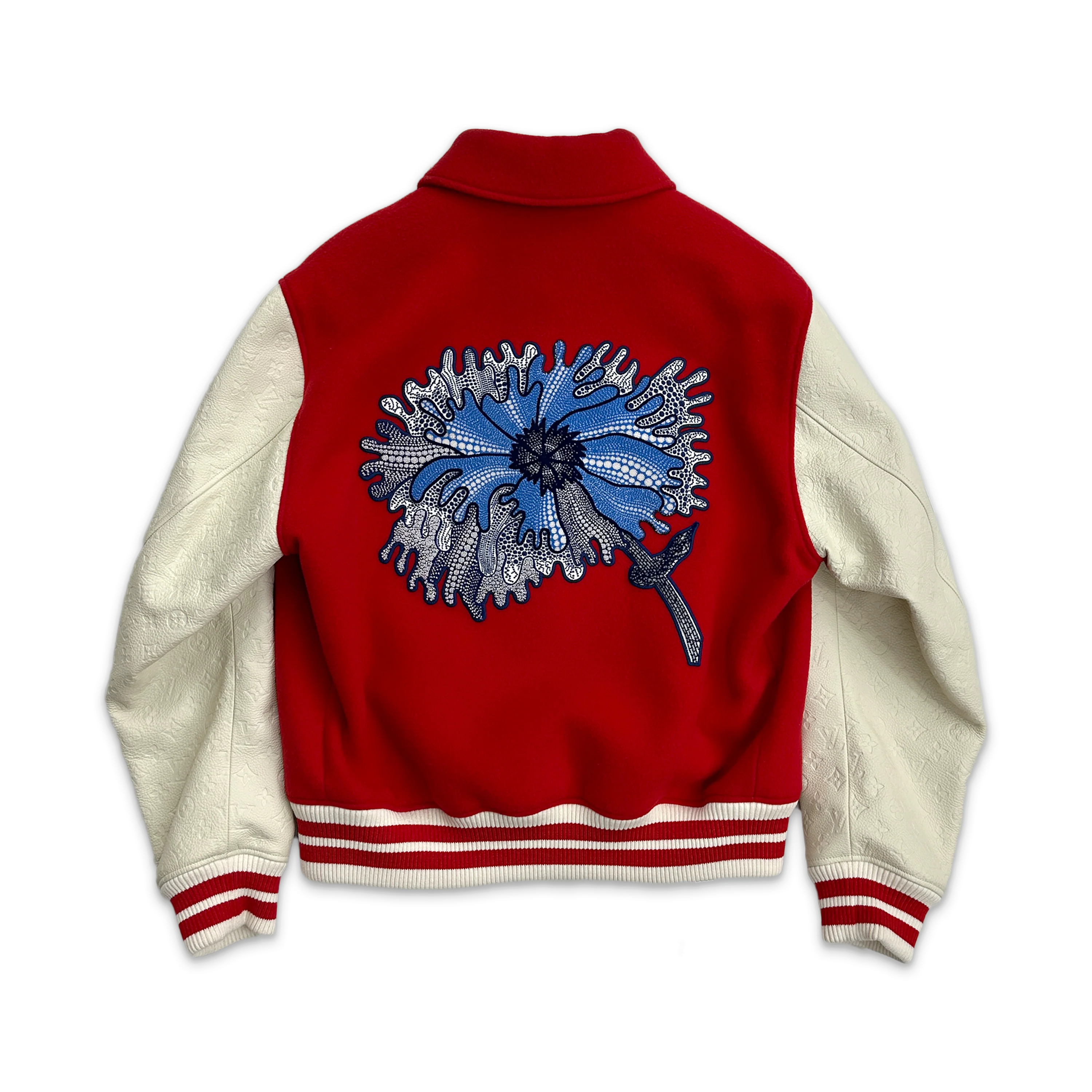 x Yayoi Kusama Psychedelic Varsity Jacket "Red" - Image 2