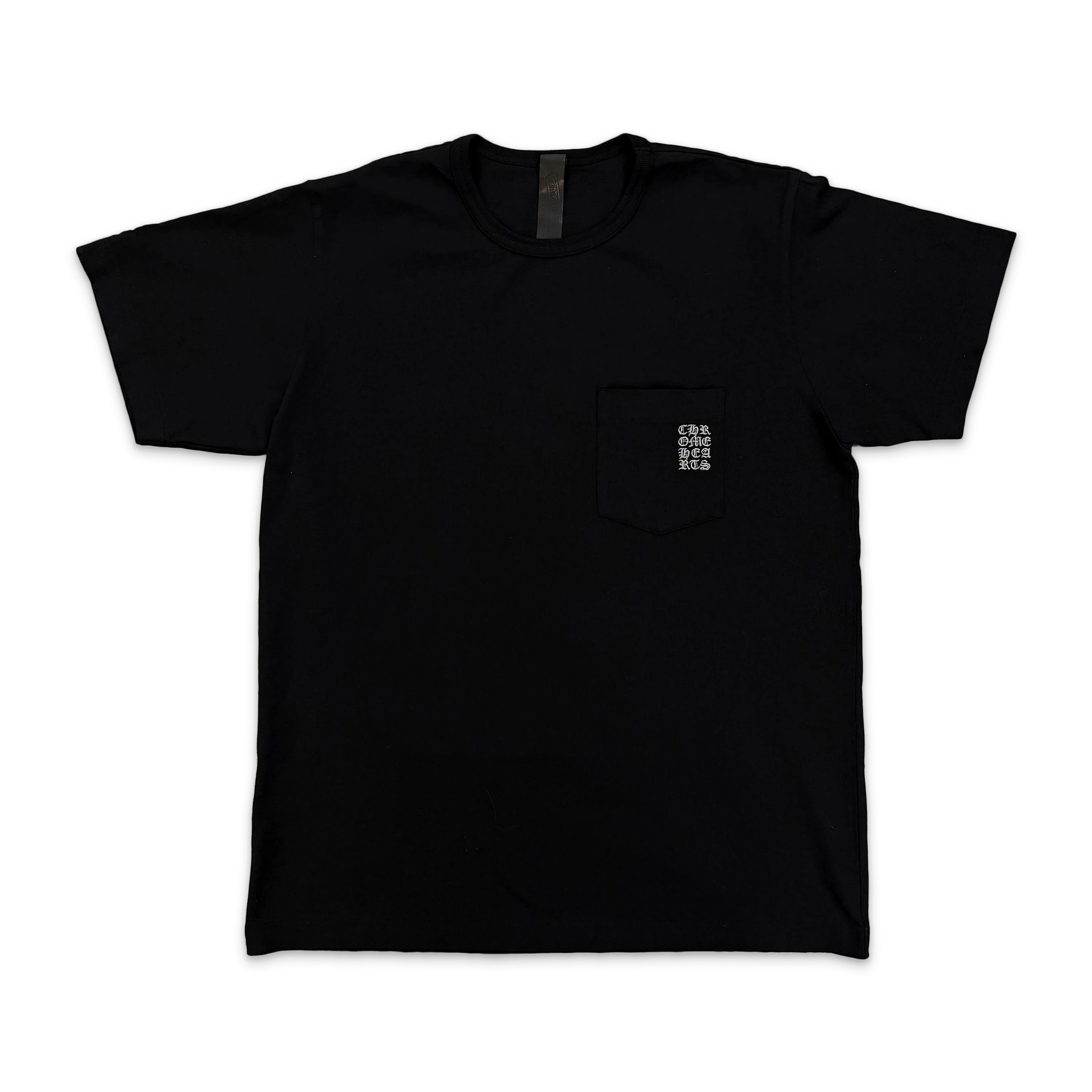 Y Not Embroidered Pocket Tee "Black/Silver"